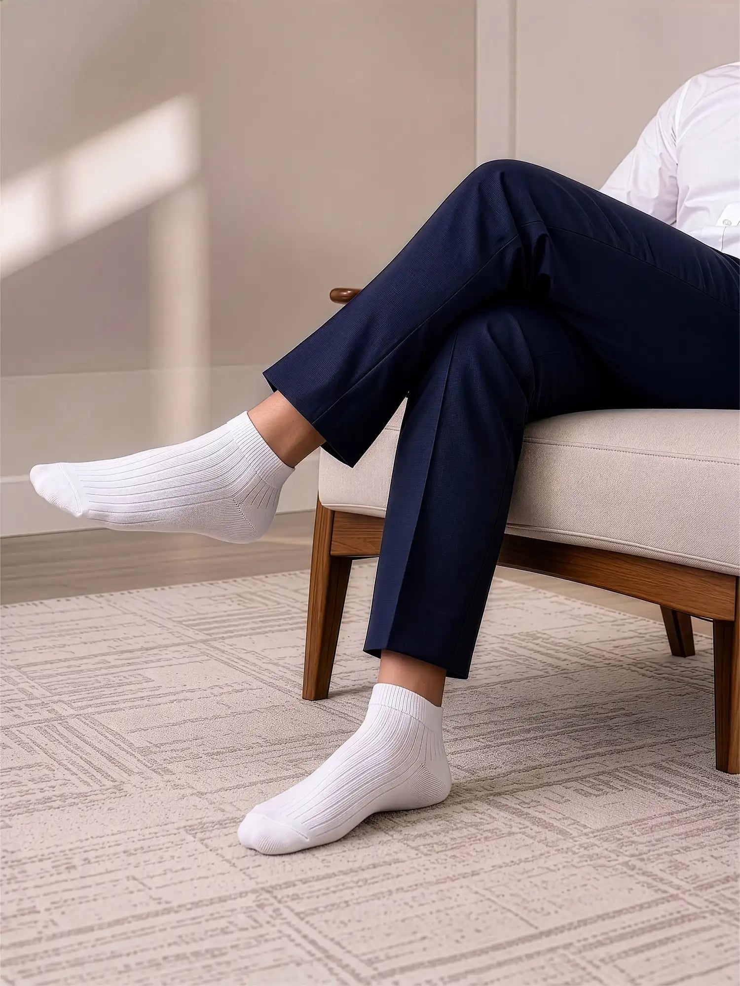 Men's Breathable & Durable Cotton Blend Comfort Ankle Socks Pack of 3