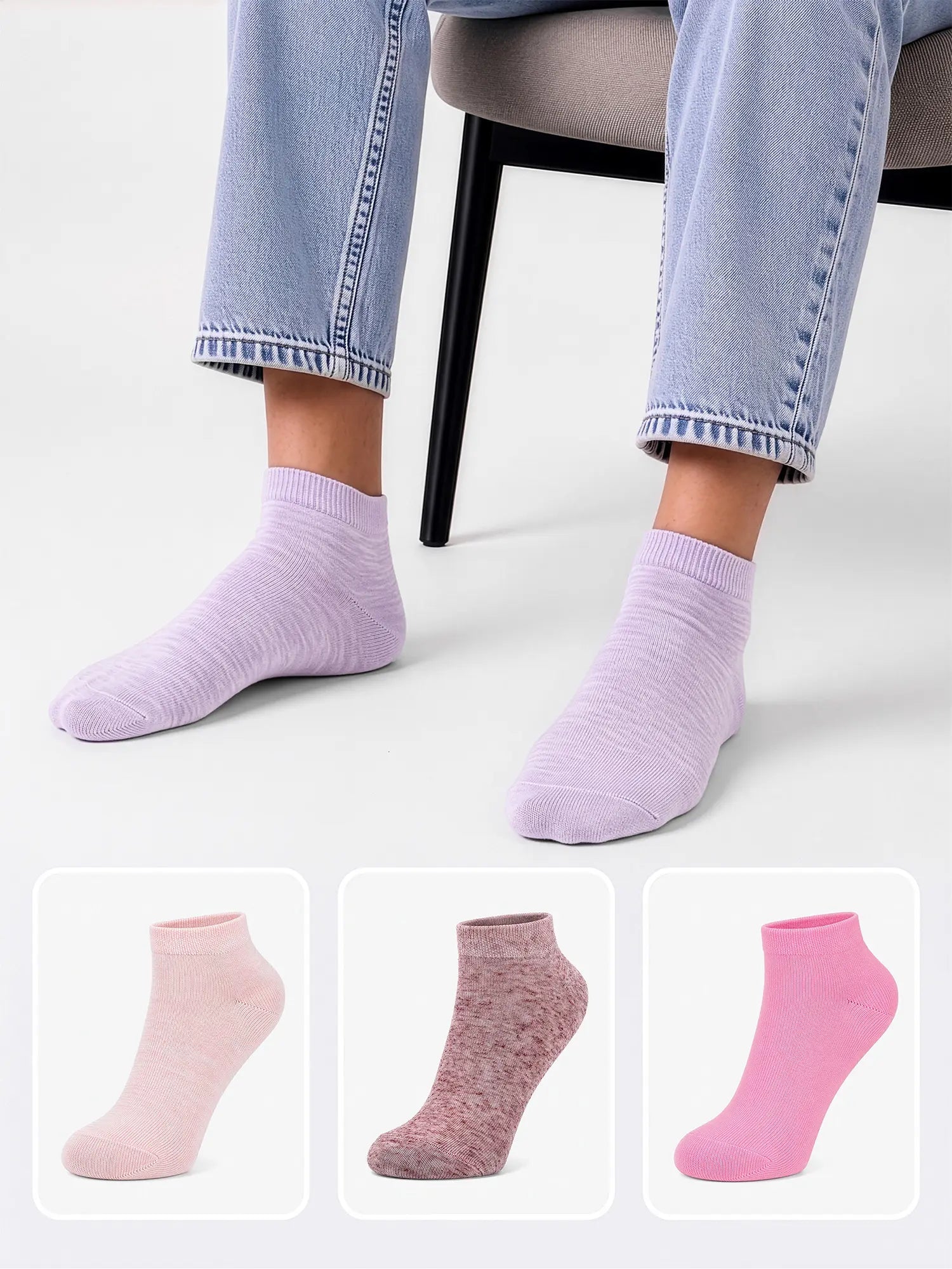 Women's Comfort Ankle Socks Pack of 4