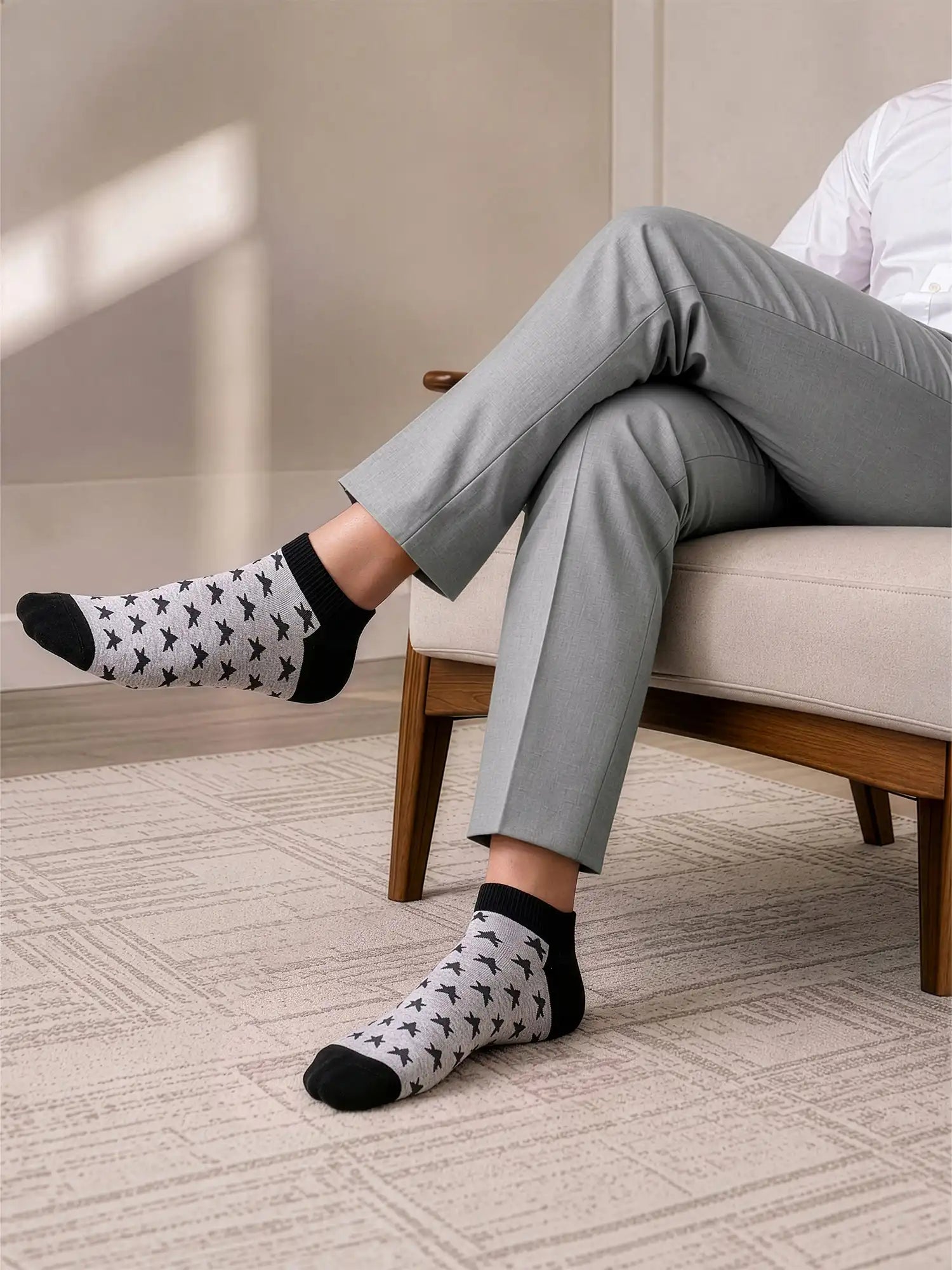 Men's Breathable & Durable Cotton Blend Comfort Ankle Socks Pack of 3