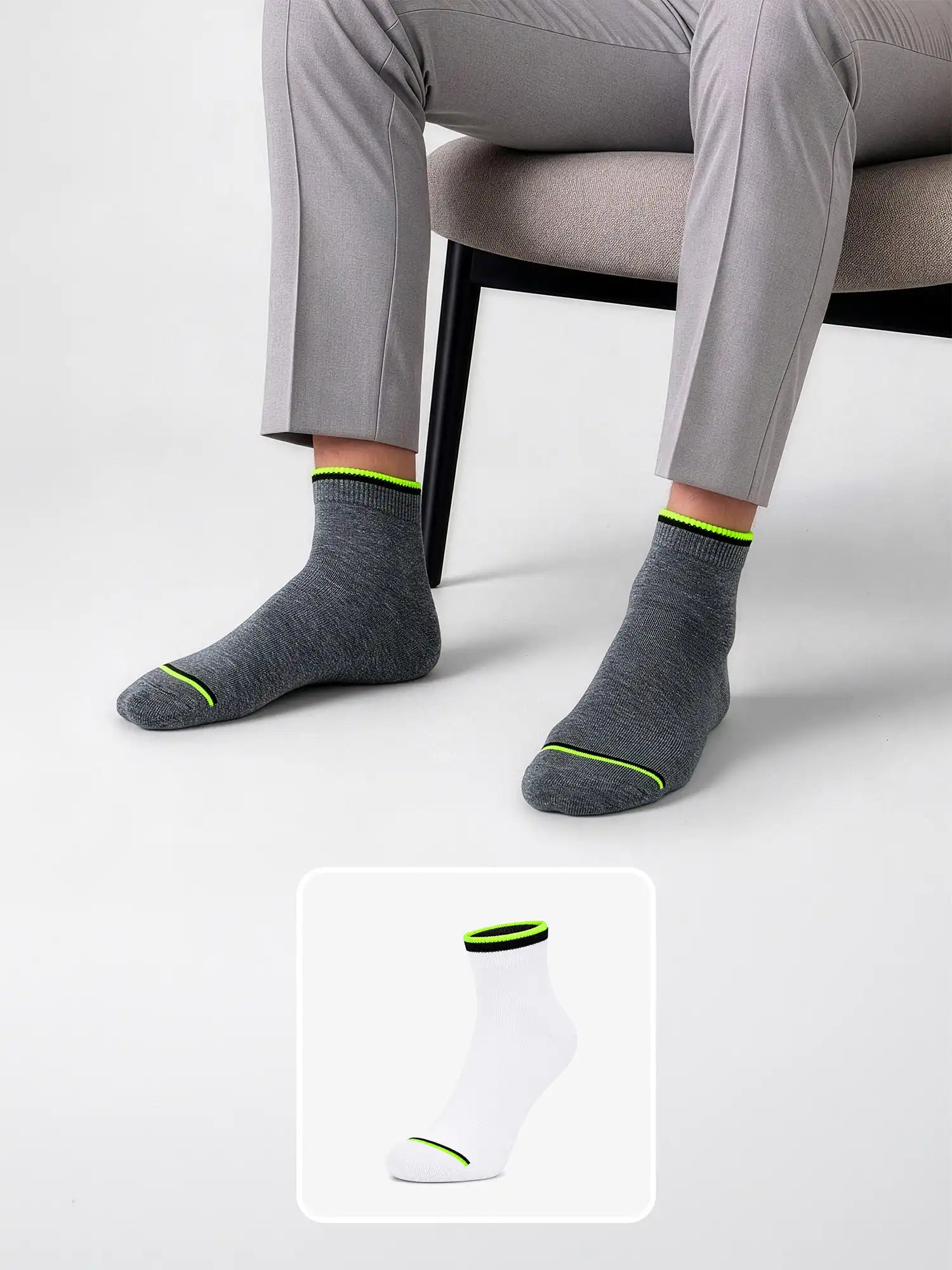 Men's Breathable & Durable Cotton Blend Comfort Ankle Socks Pack of 2