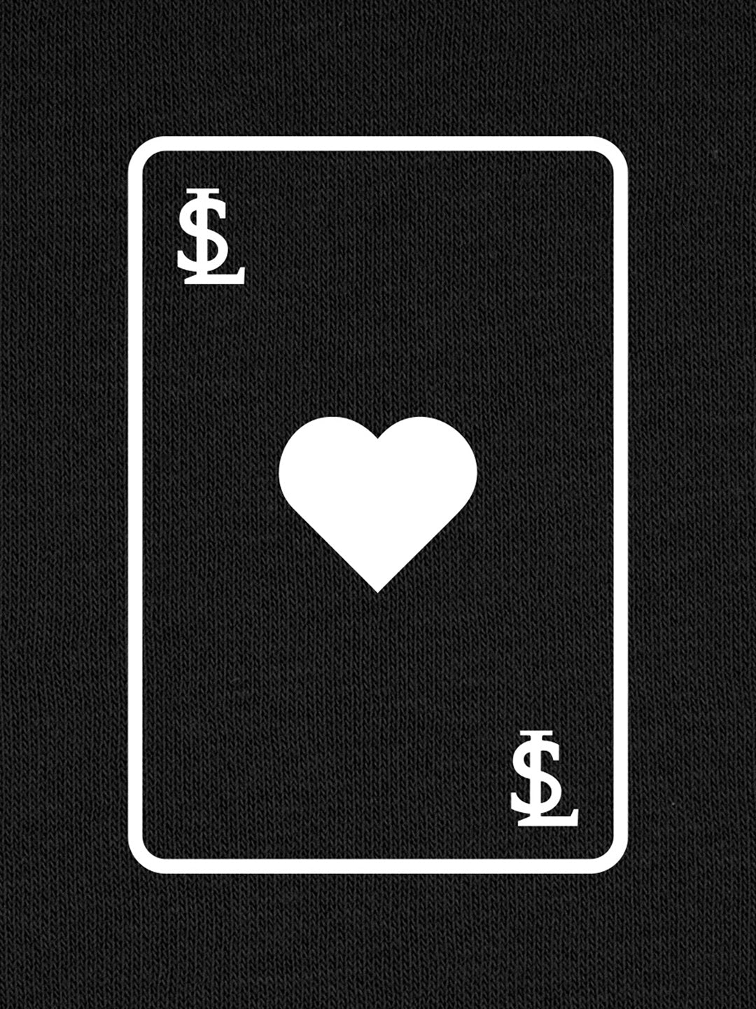 Ace of Card Inspired Black Regular Fit Pullover Sweatshirt