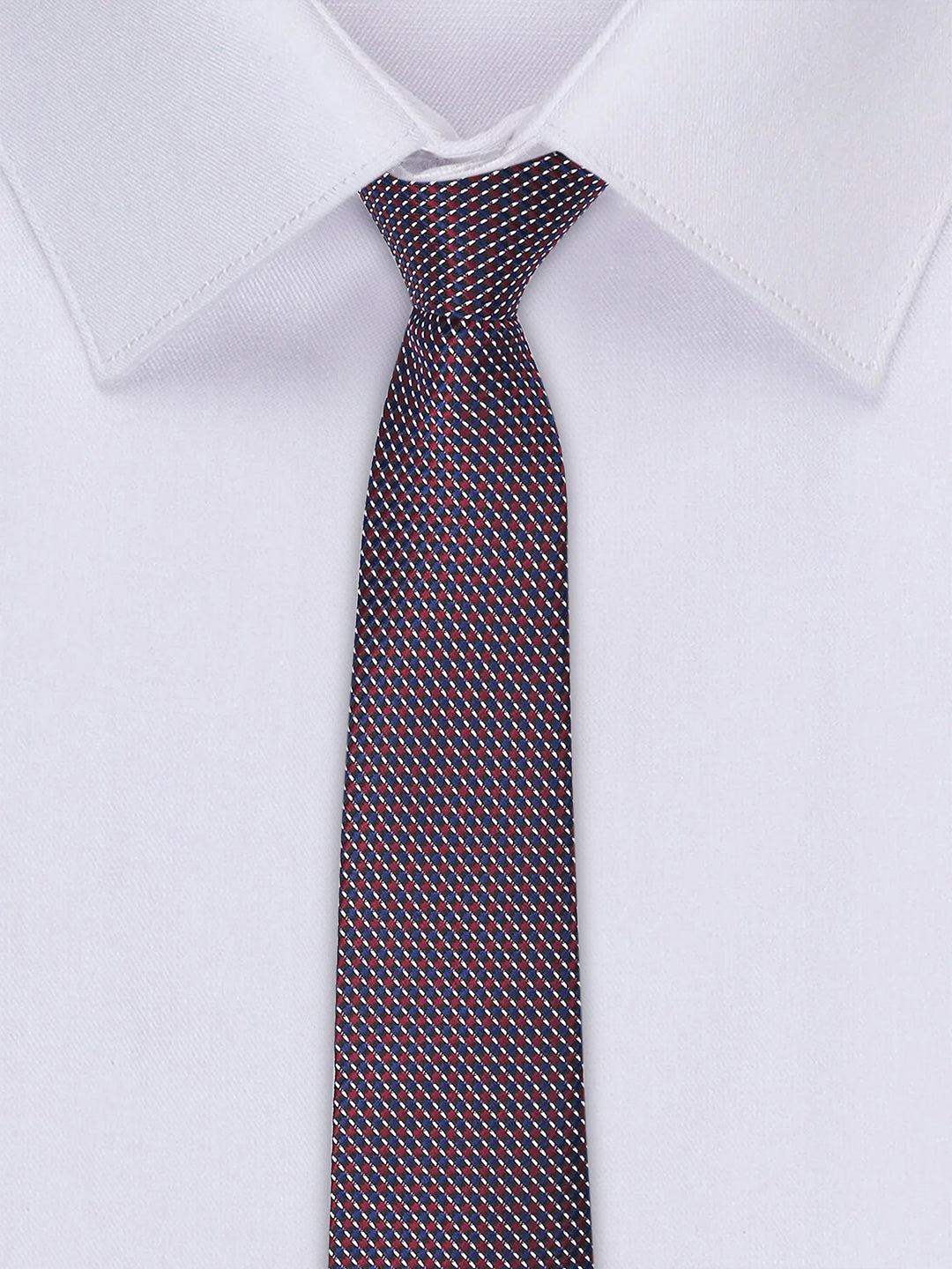 Rosewood Luxury Polyster Micro Fabric Necktie Set Pocket Square Chrome Tiepin Cufflinks and Brooch