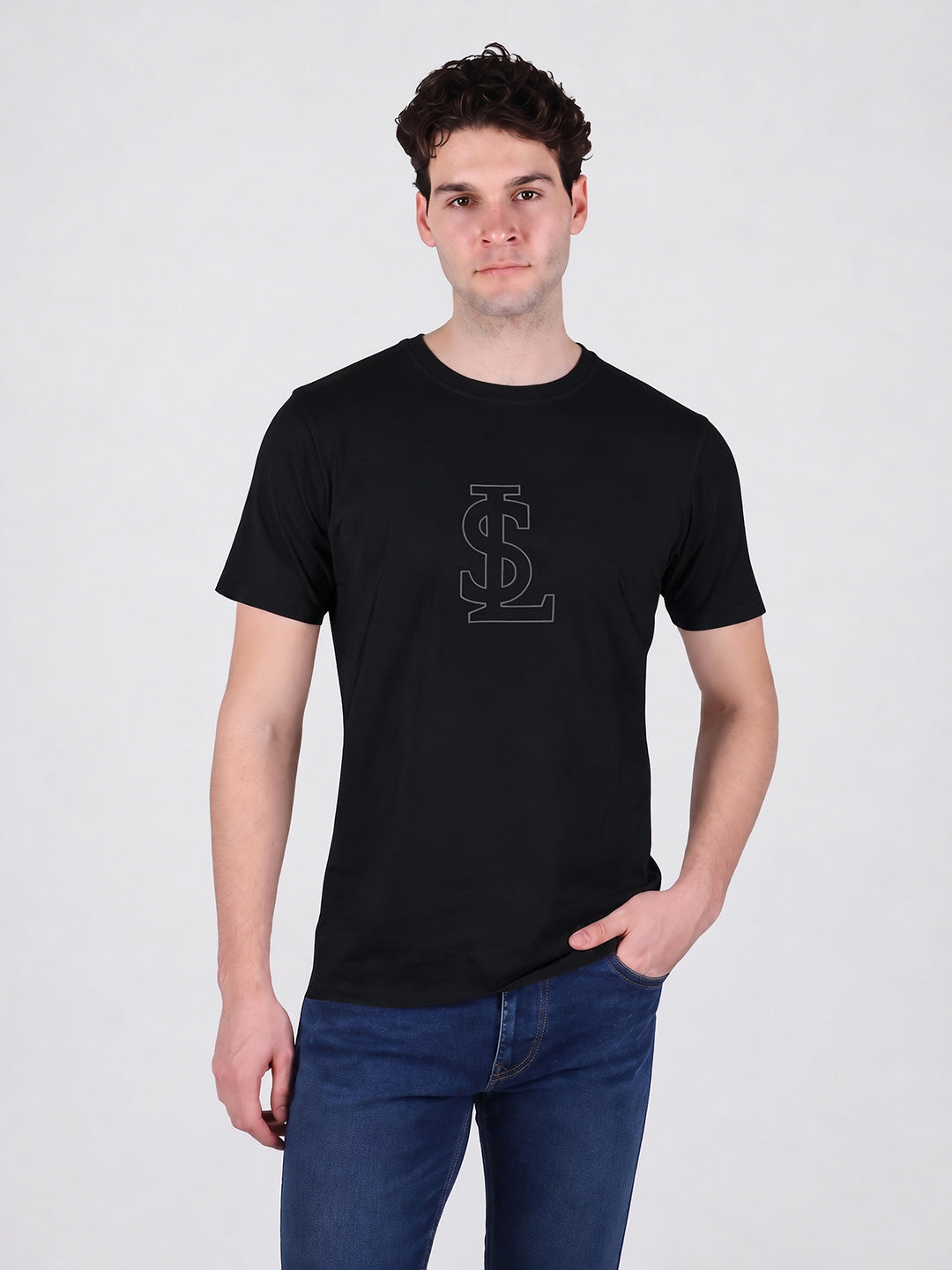 Men's Ultrasoft Roundneck Black T-shirt