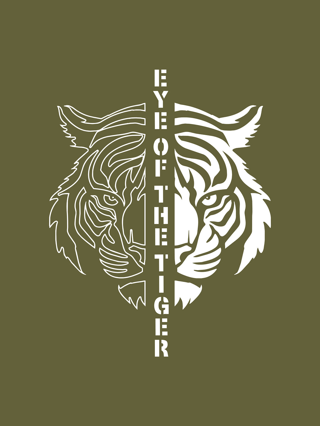 Rock Ballad Inspired Military Green Graphic Printed Oversized T-shirt