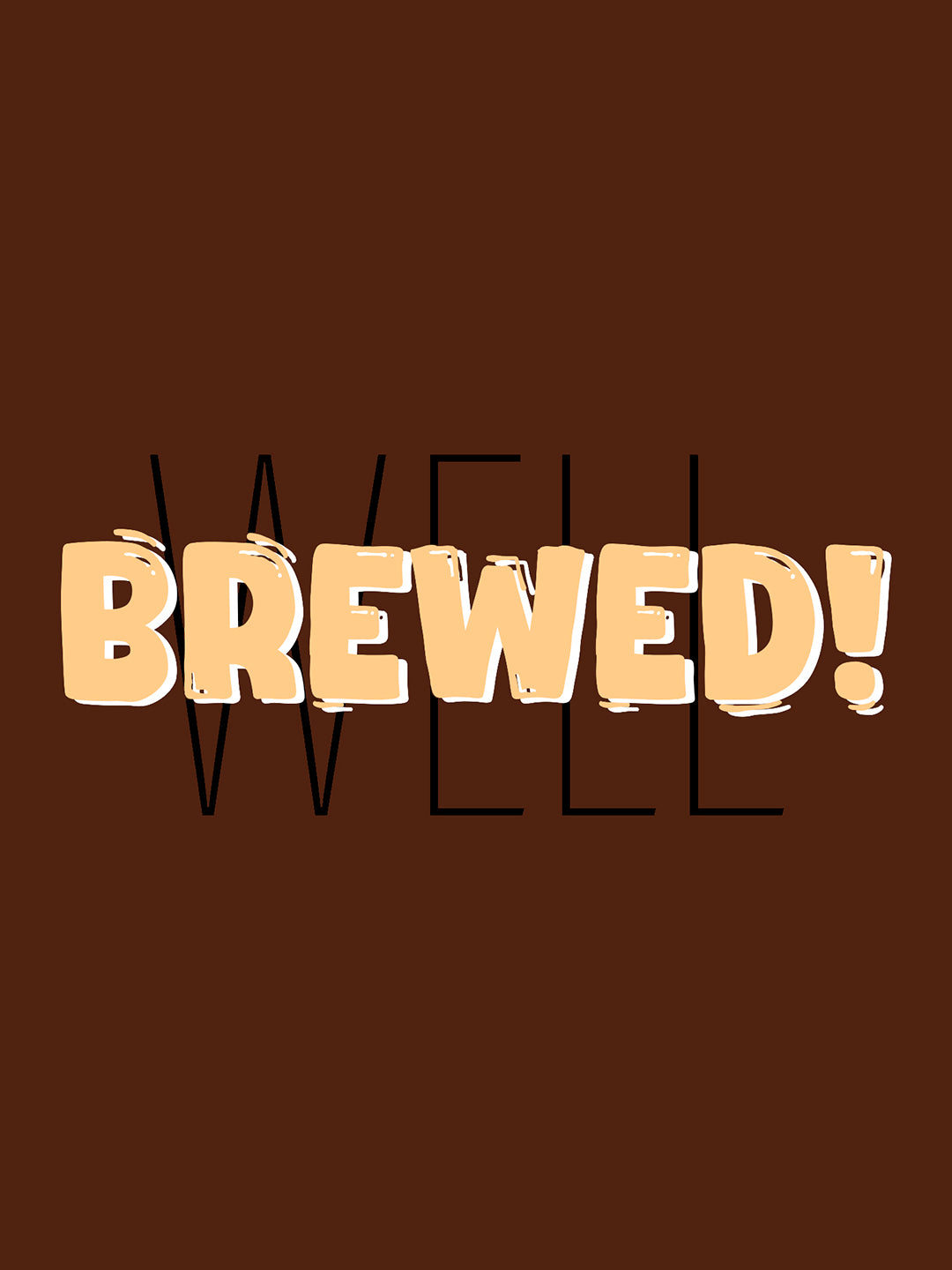Well Brewed Mocha Printed Oversized T-shirt