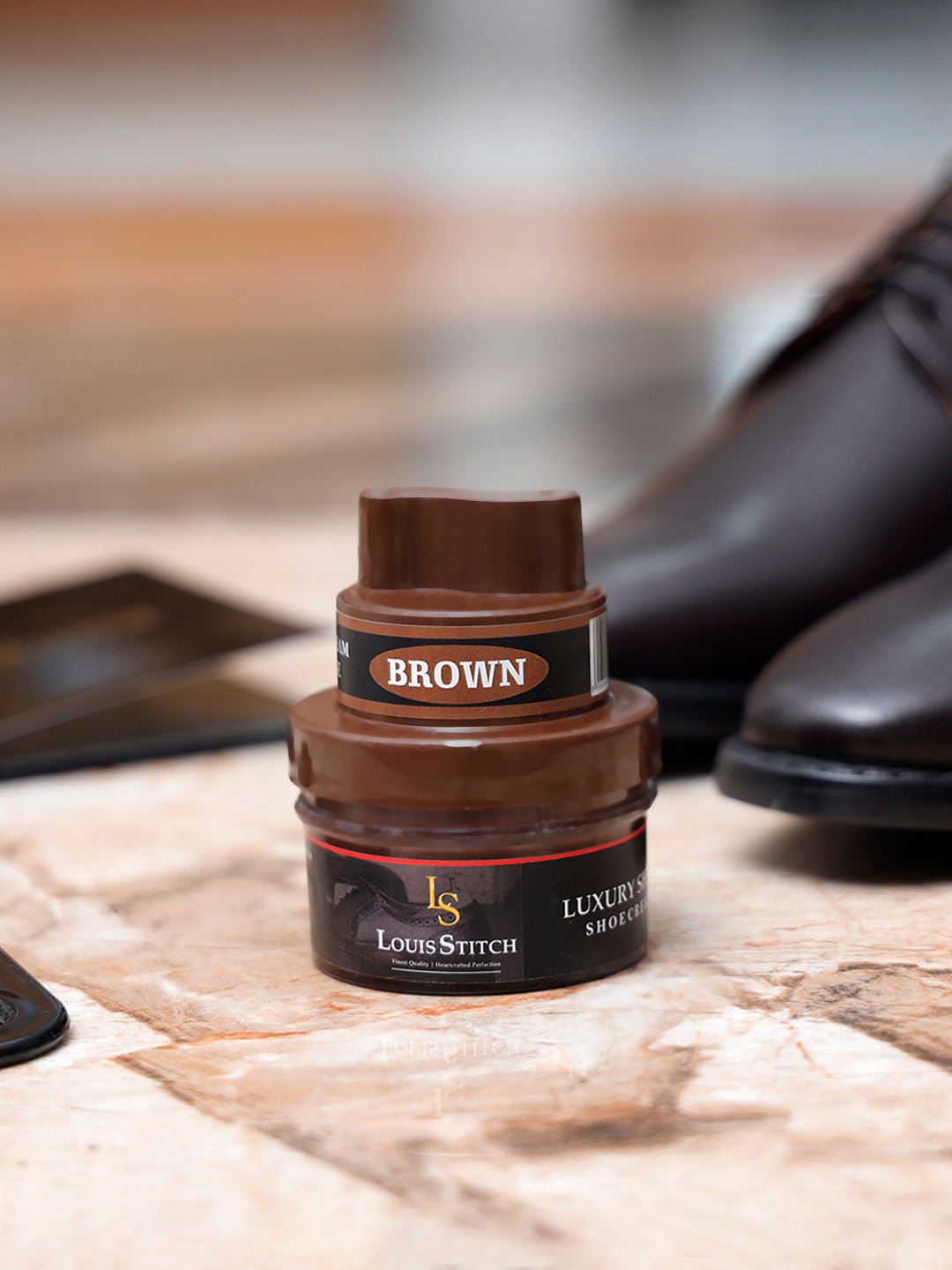 Buy Black Brown Leather Shoe Cream with Applicator Best for Shoes and other leather articles Pack of 3 Louis Stitch