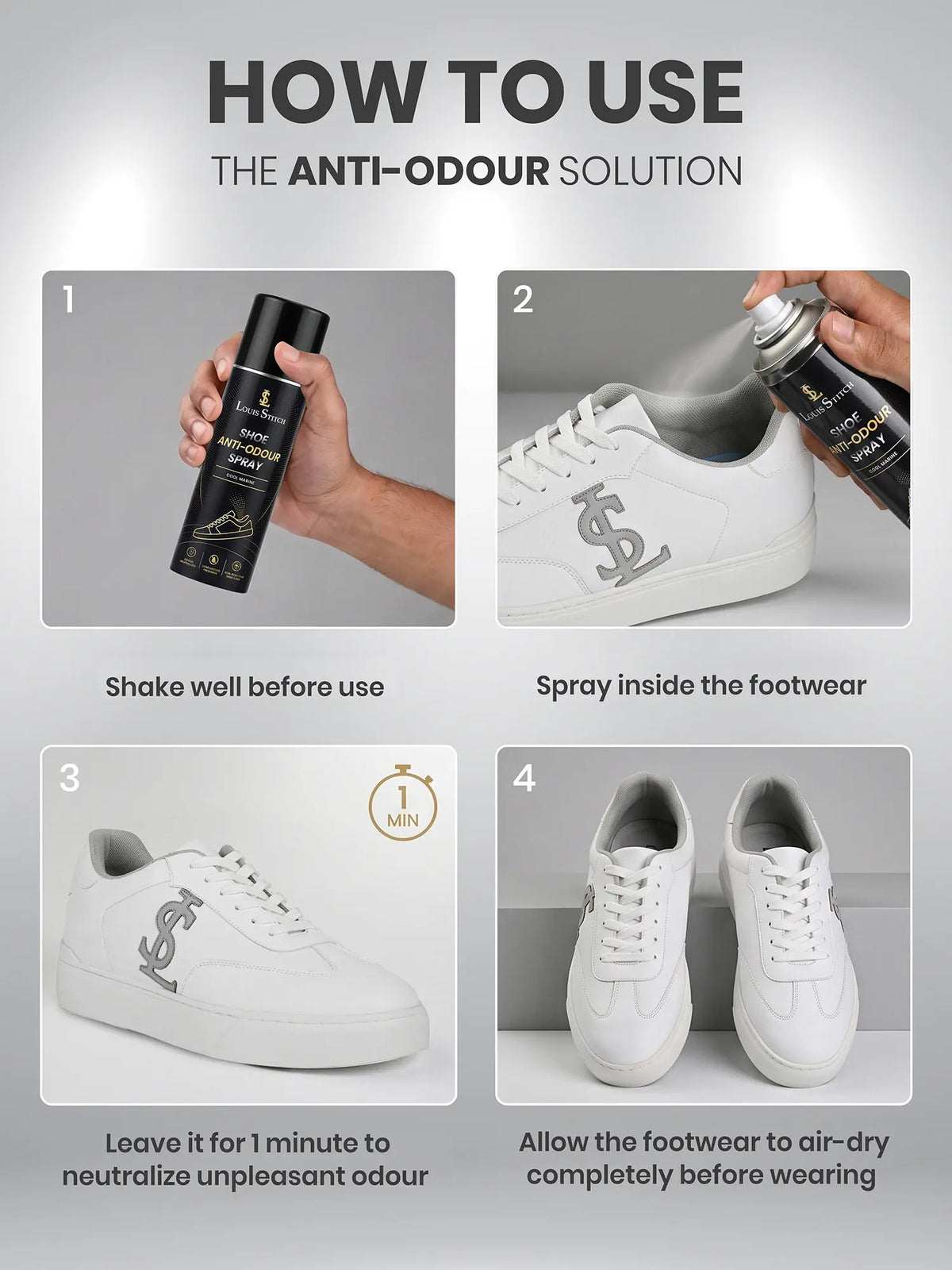 Sneaker Anti Odour Spray Shoe Freshener