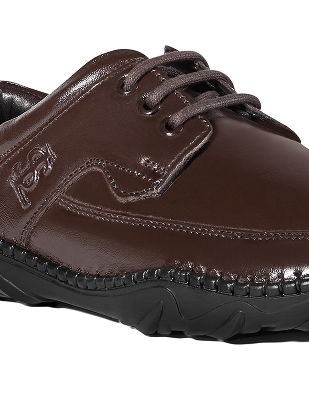 Brunette Brown Genuine Leather Ultra Lightweight Derbys Shoes