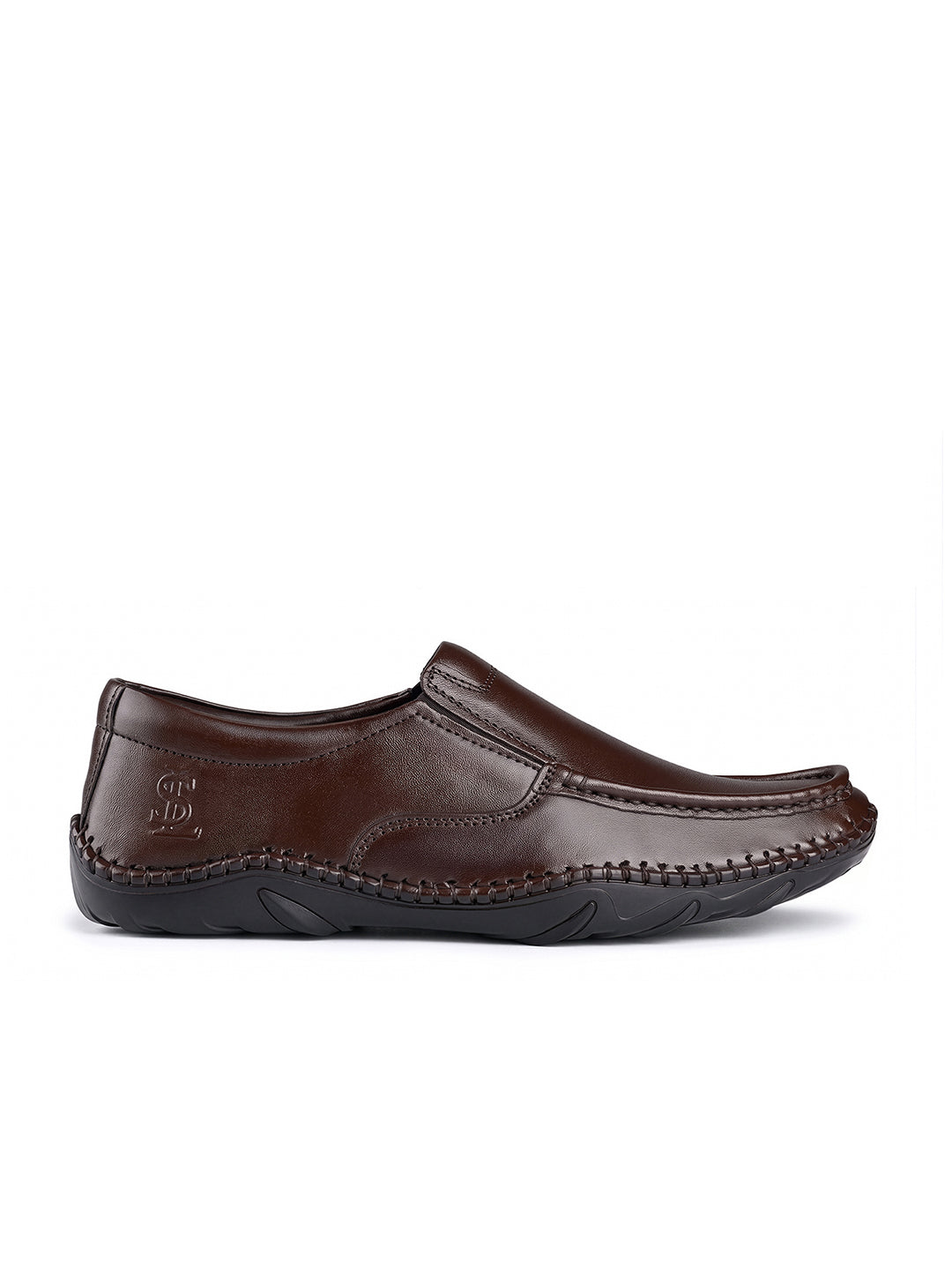 Brunette Brown Genuine Leather Ultra Lightweight Slip-On Shoes