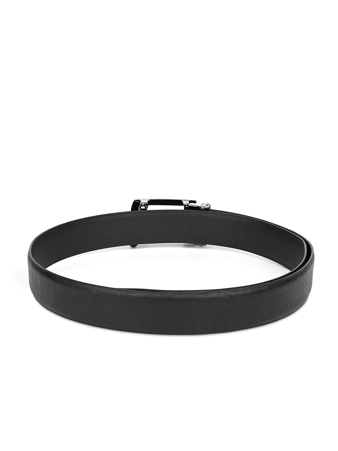 Premium VT Leather Men's Chrome Buckle Auto Lock Belt