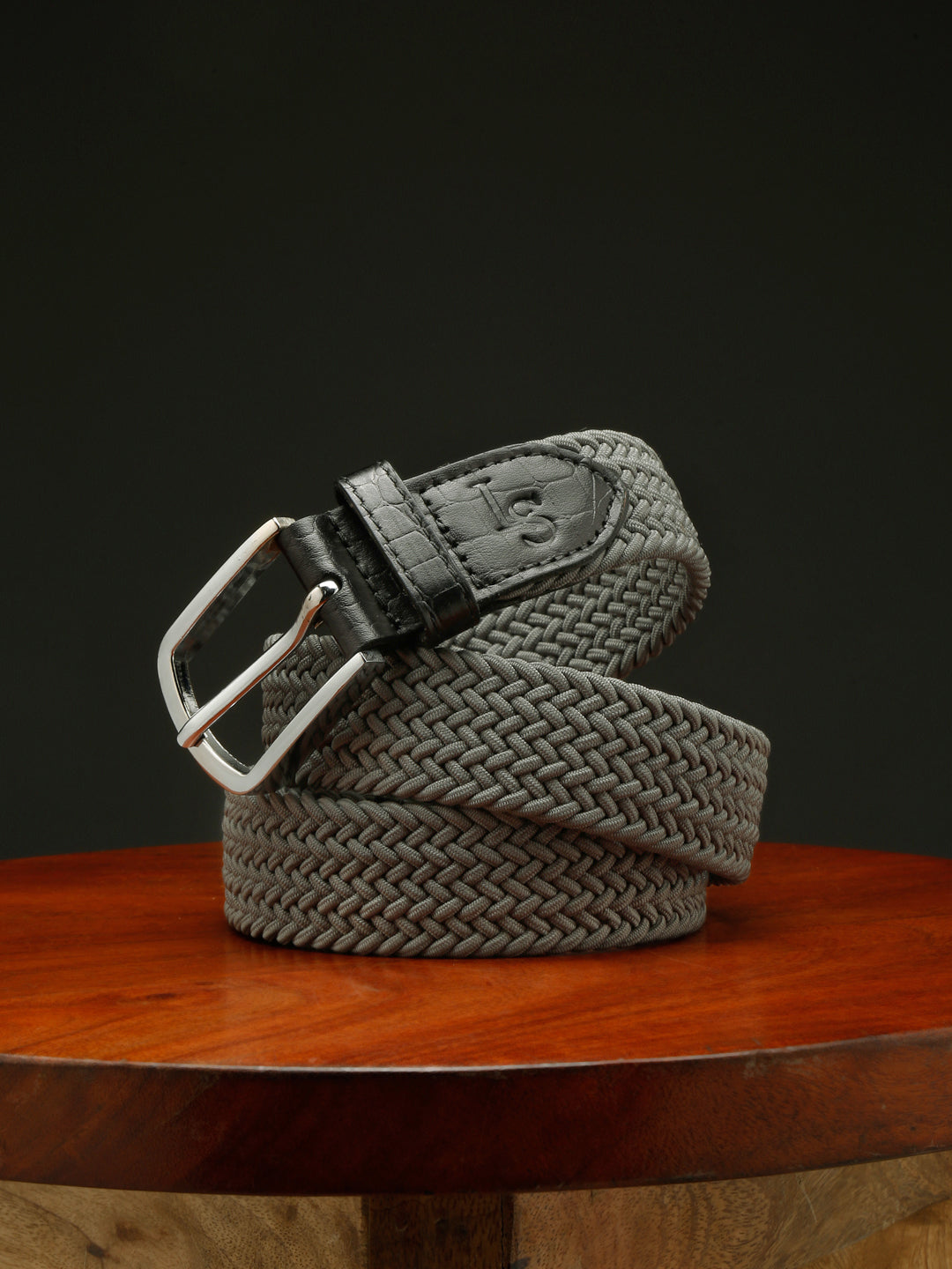 LOUIS STITCH Men's Braided Elastic Stretch Belt