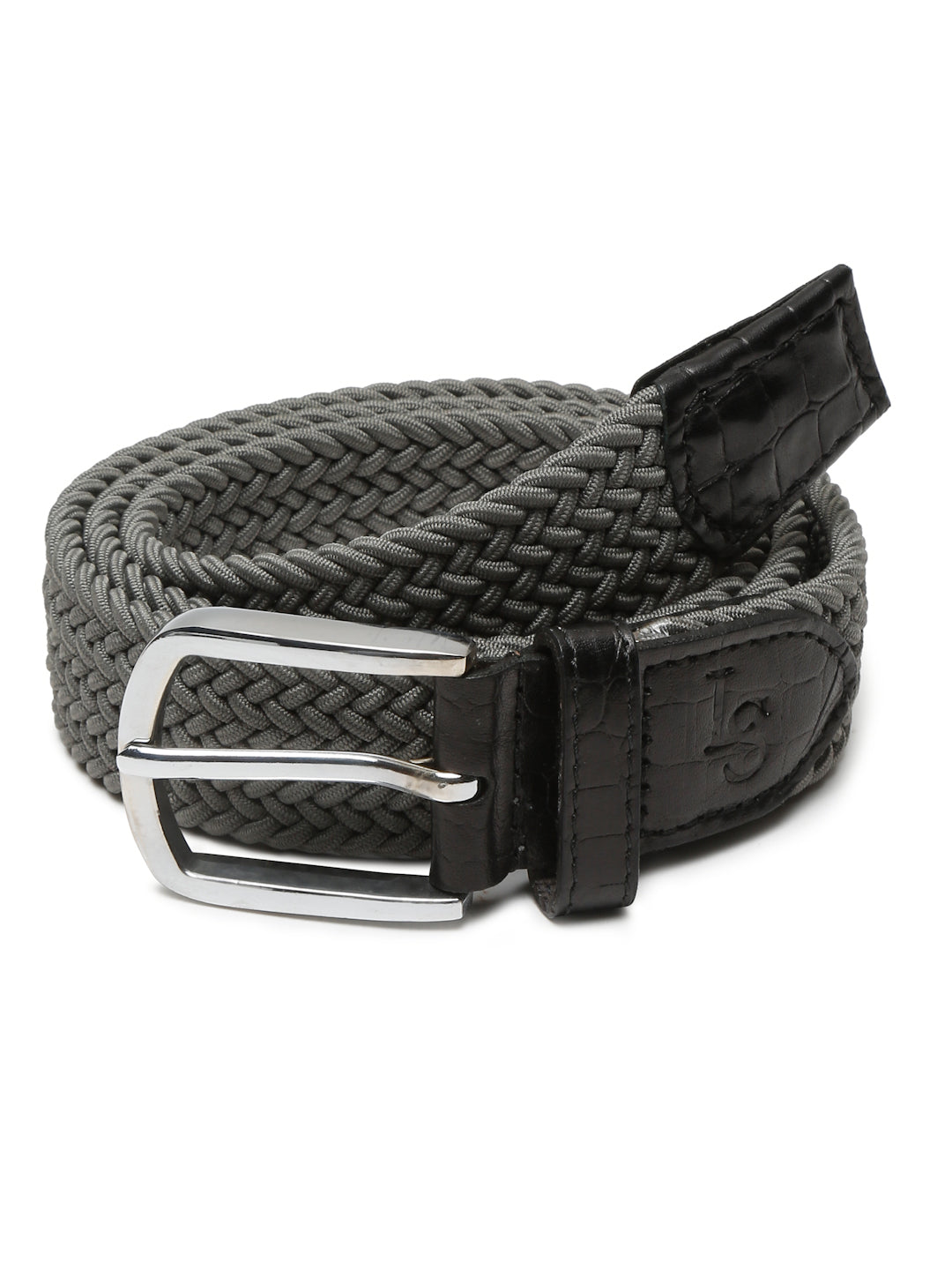 LOUIS STITCH Men's Braided Elastic Stretch Belt