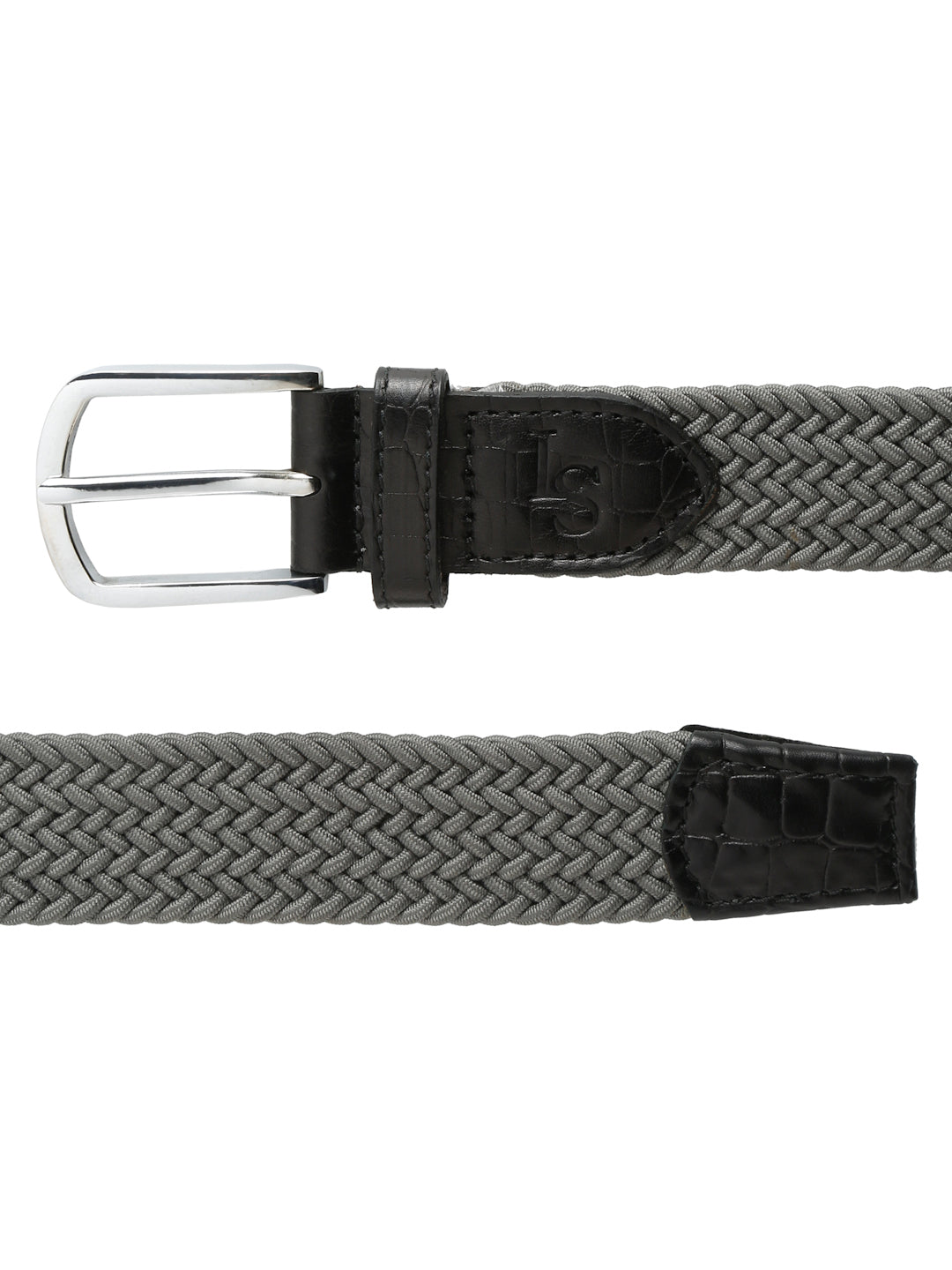 LOUIS STITCH Men's Braided Elastic Stretch Belt