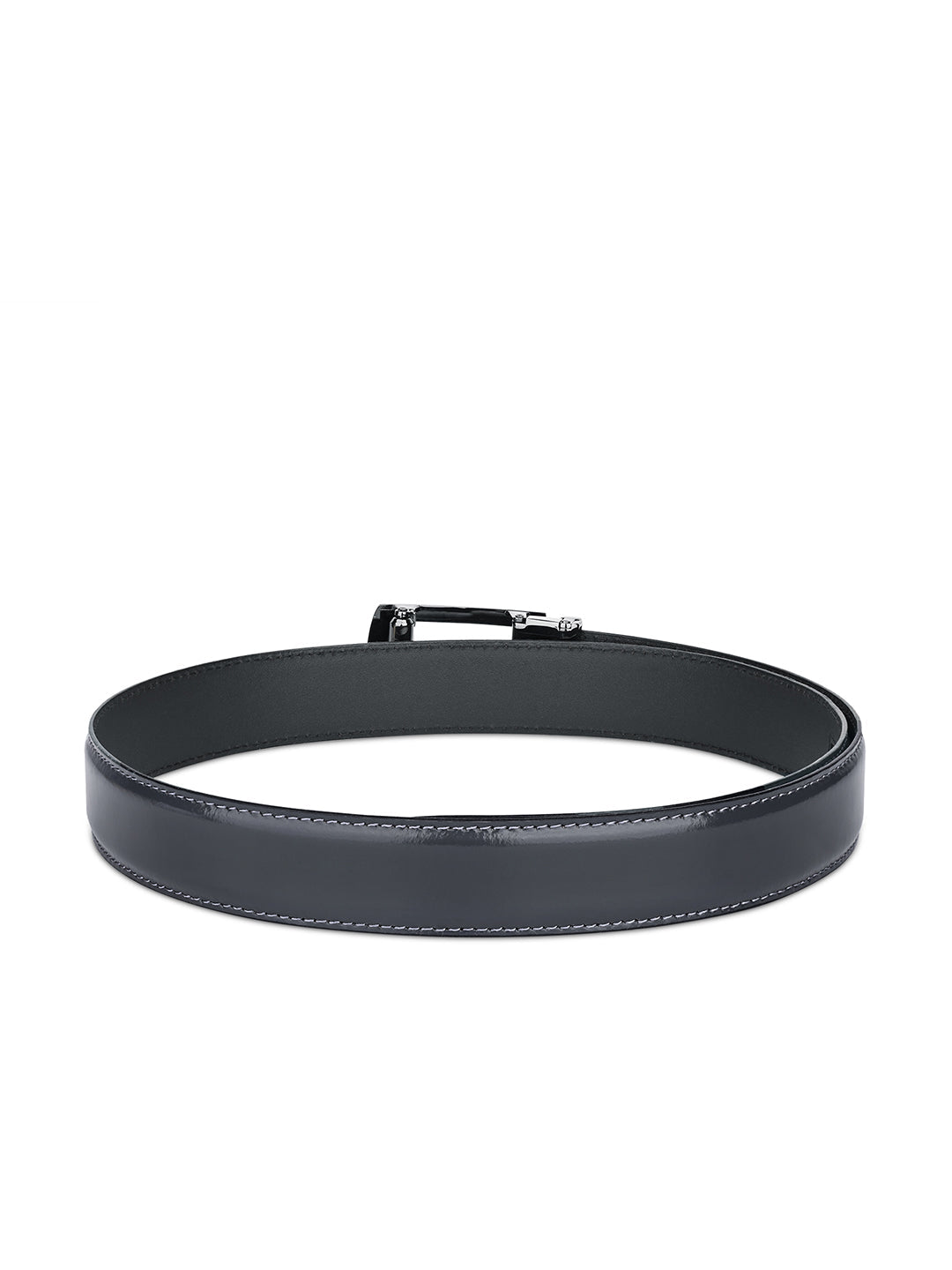 Premium VT Leather Men's Chrome Buckle Auto Lock Belt