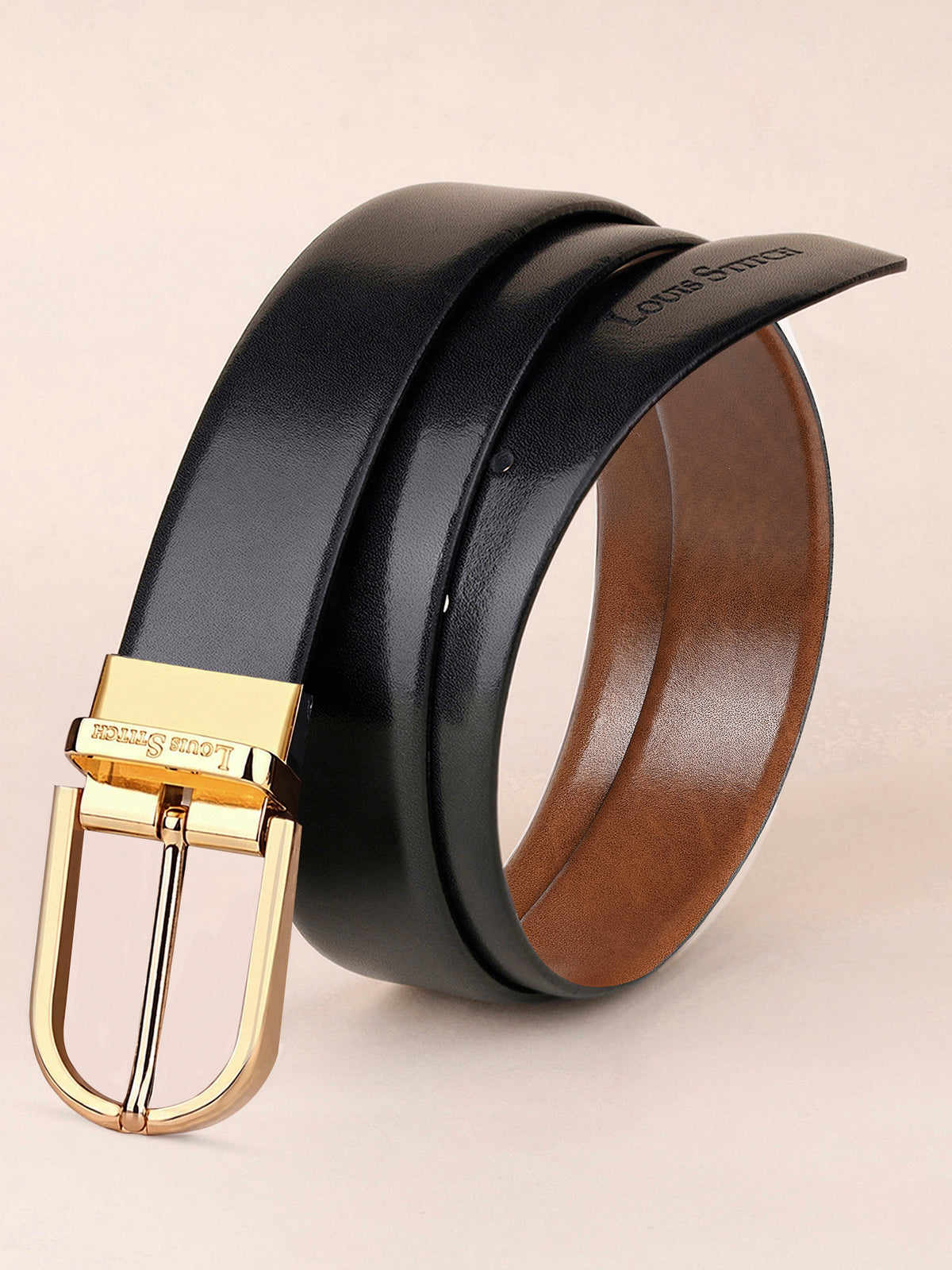 Handcrafted Spanish Leather Reversible Belt For Men
