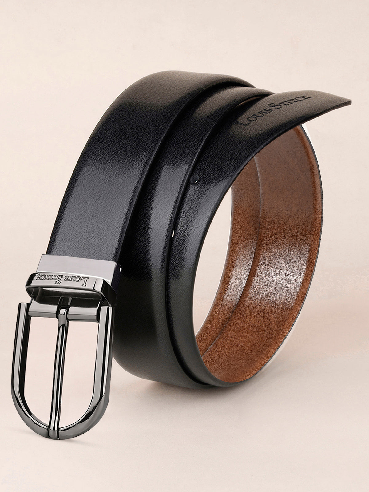 Handcrafted Spanish Leather Reversible Belt For Men