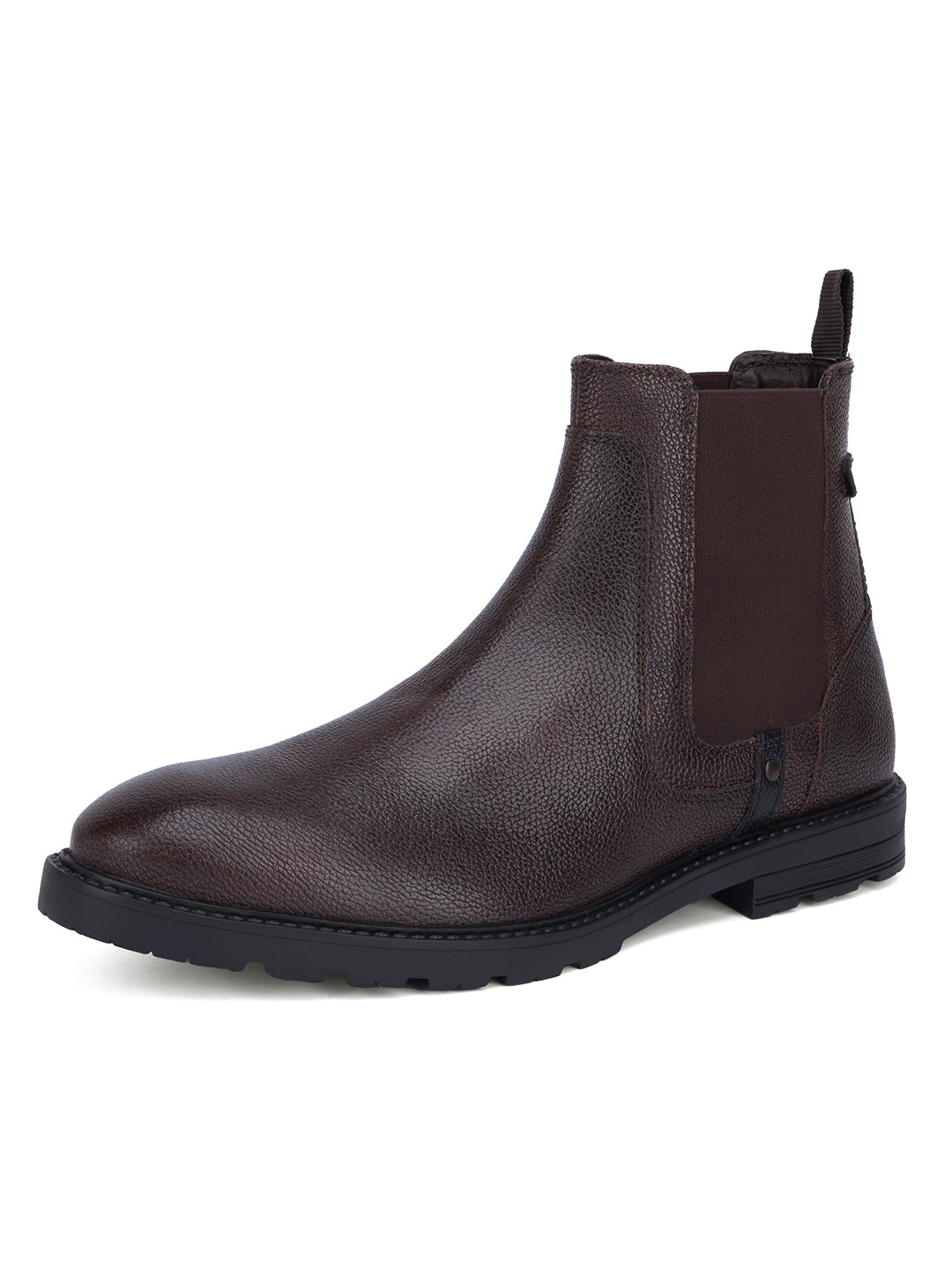 Brunette Brown Handcrafted Italian Leather High Ankle Chelsea Boots