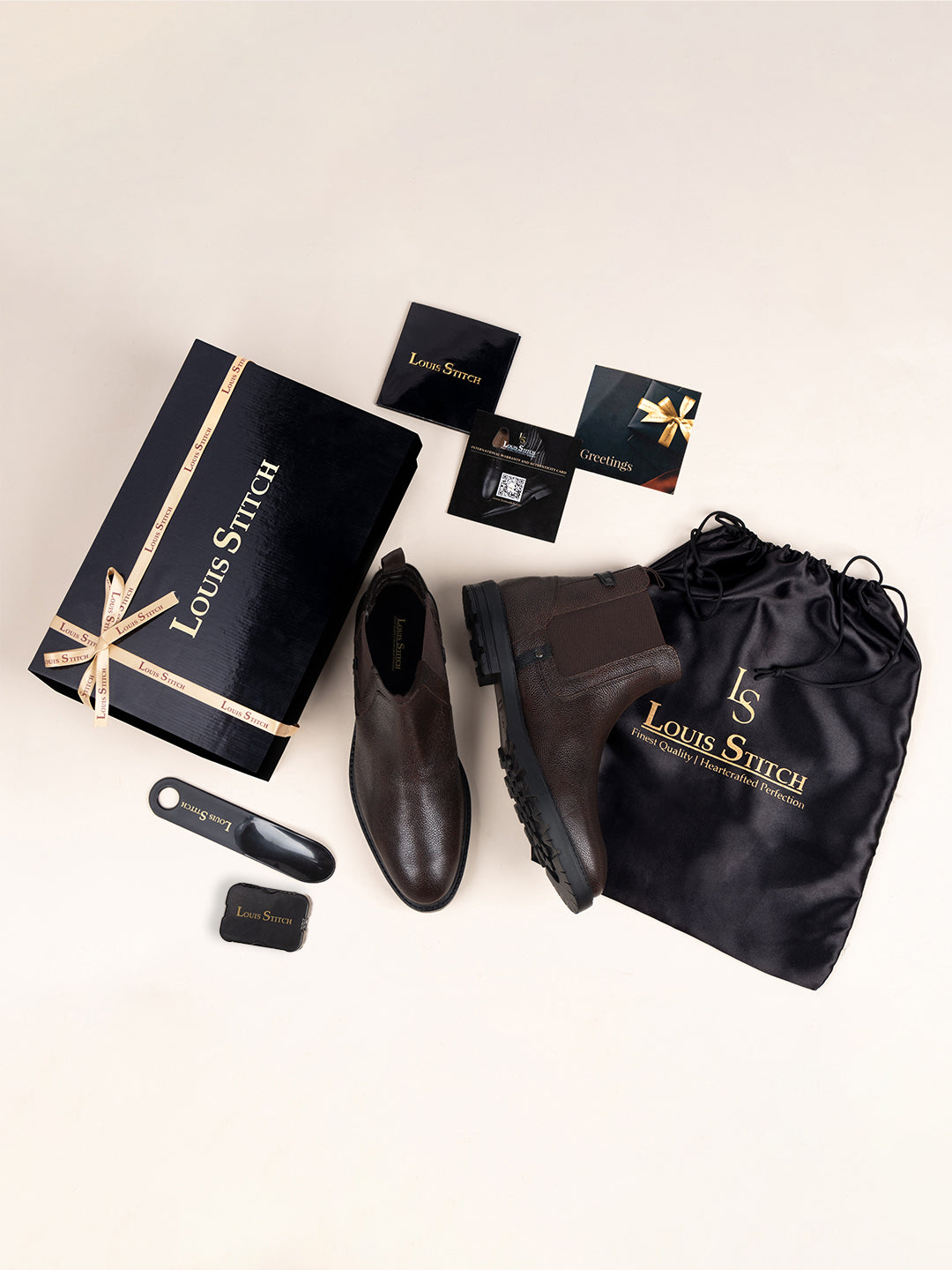 Brunette Brown Handcrafted Italian Leather High Ankle Chelsea Boots