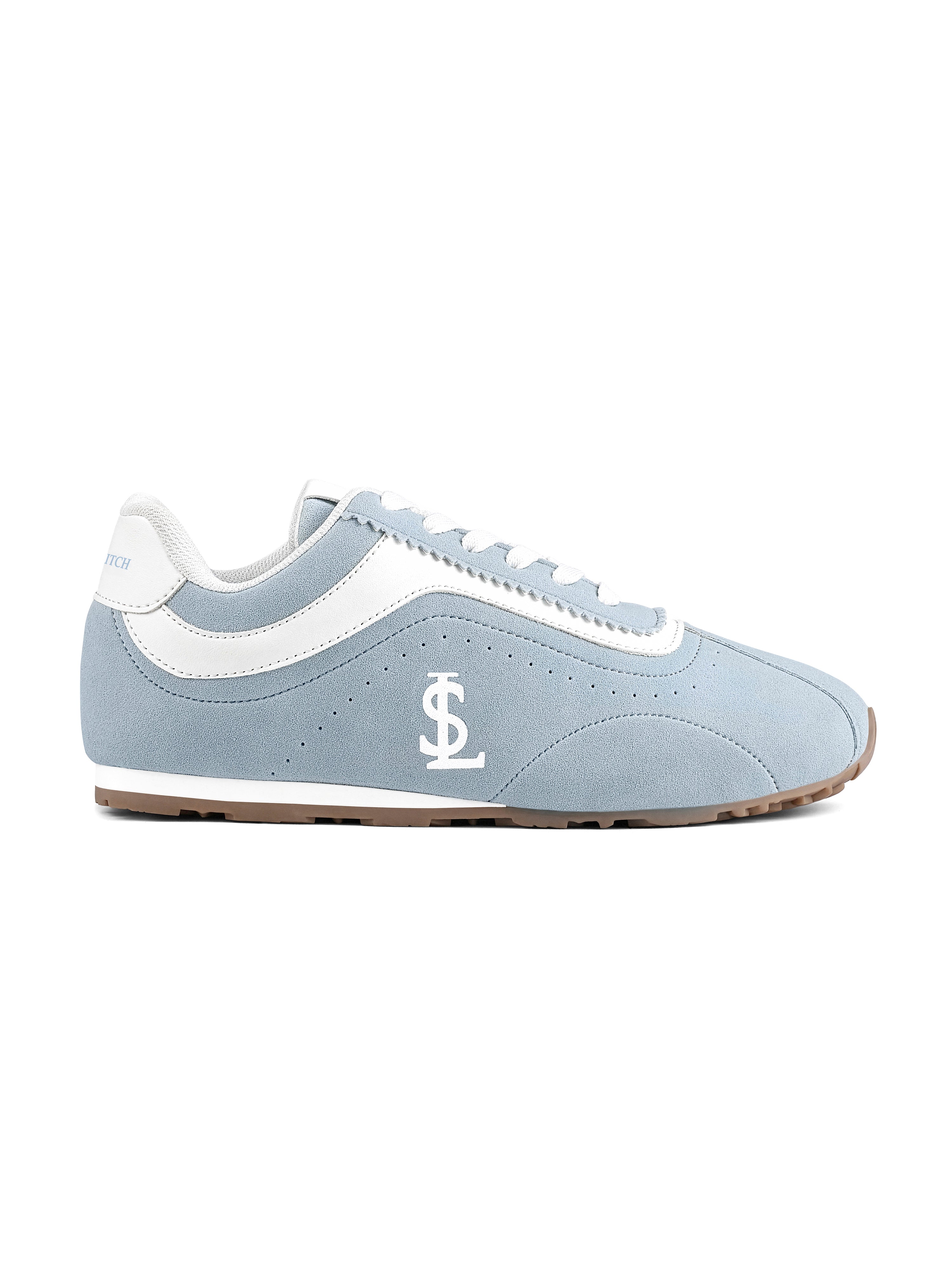 Ice Blue Lightweight Lace-Up Sneakers