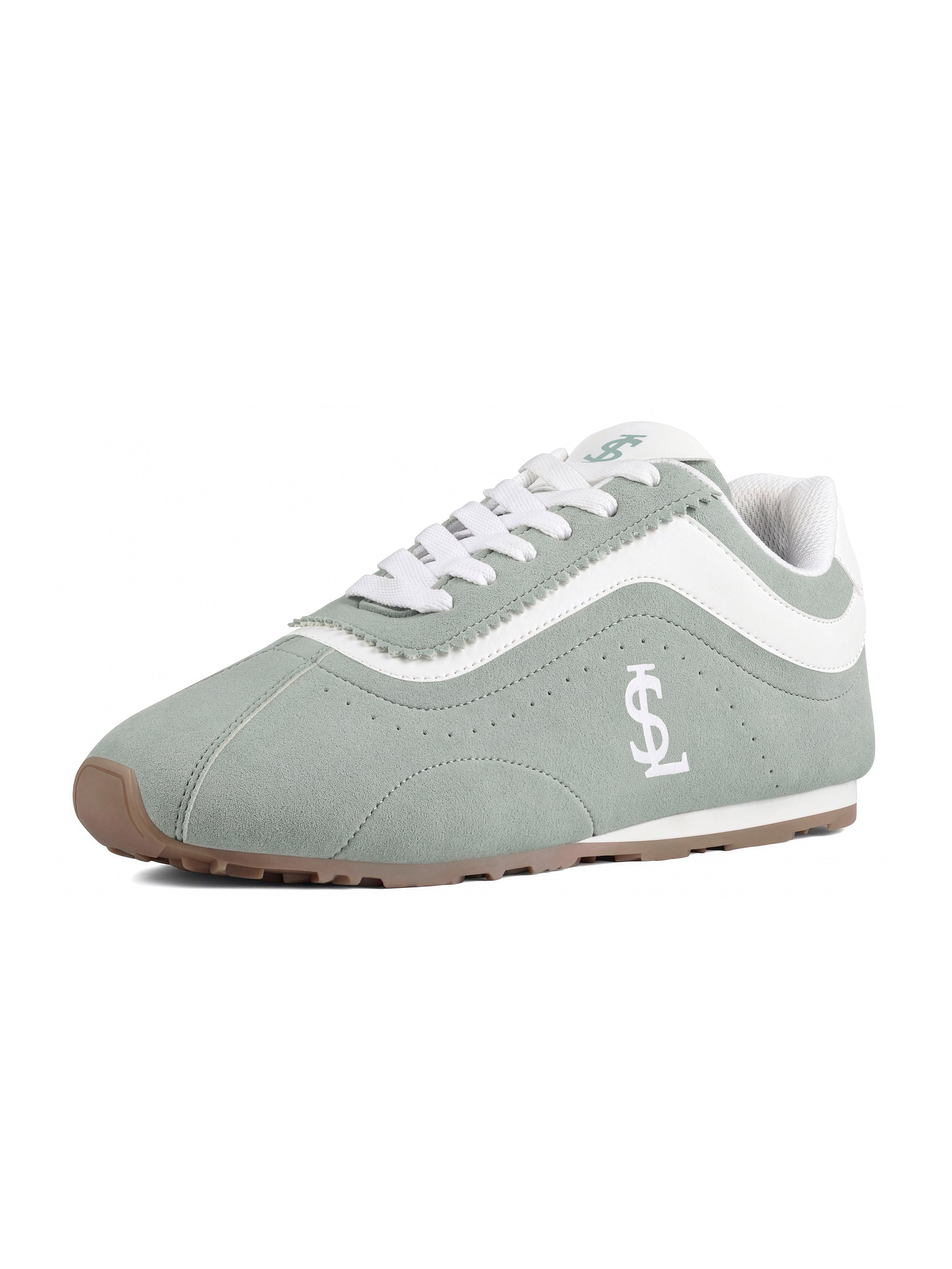 Mint Green Lightweight Lace-Up Sneakers