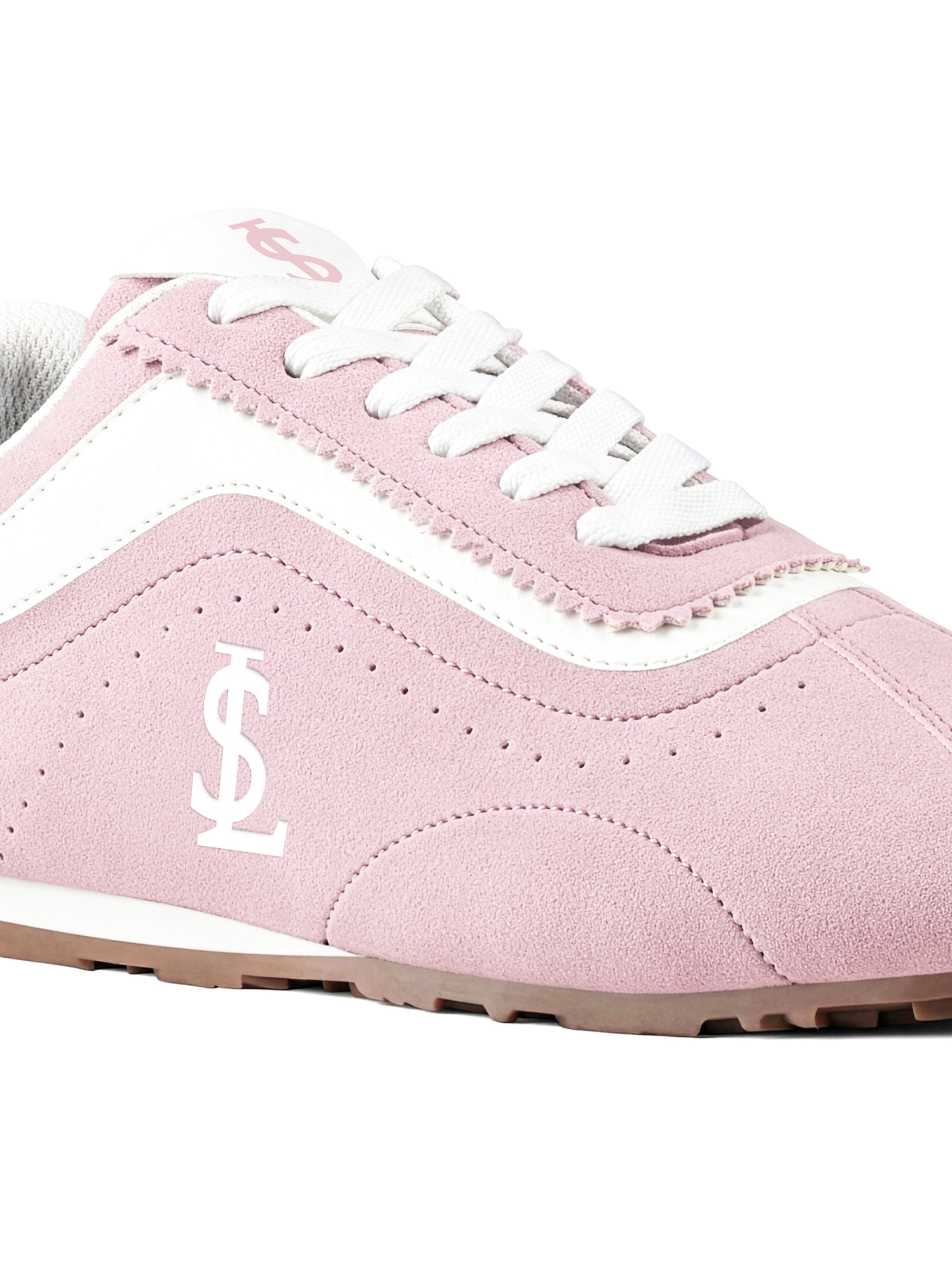 Pink Lightweight Lace-Up Sneakers