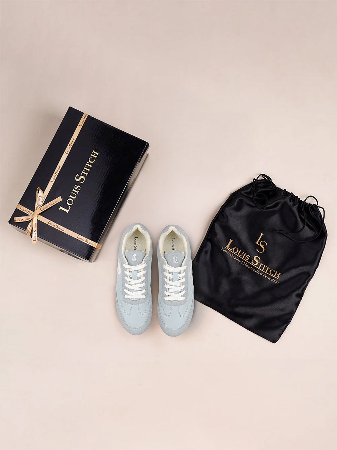 Women's Sky Blue Lightweight and Comfortable Casual Lace-Up Sneakers