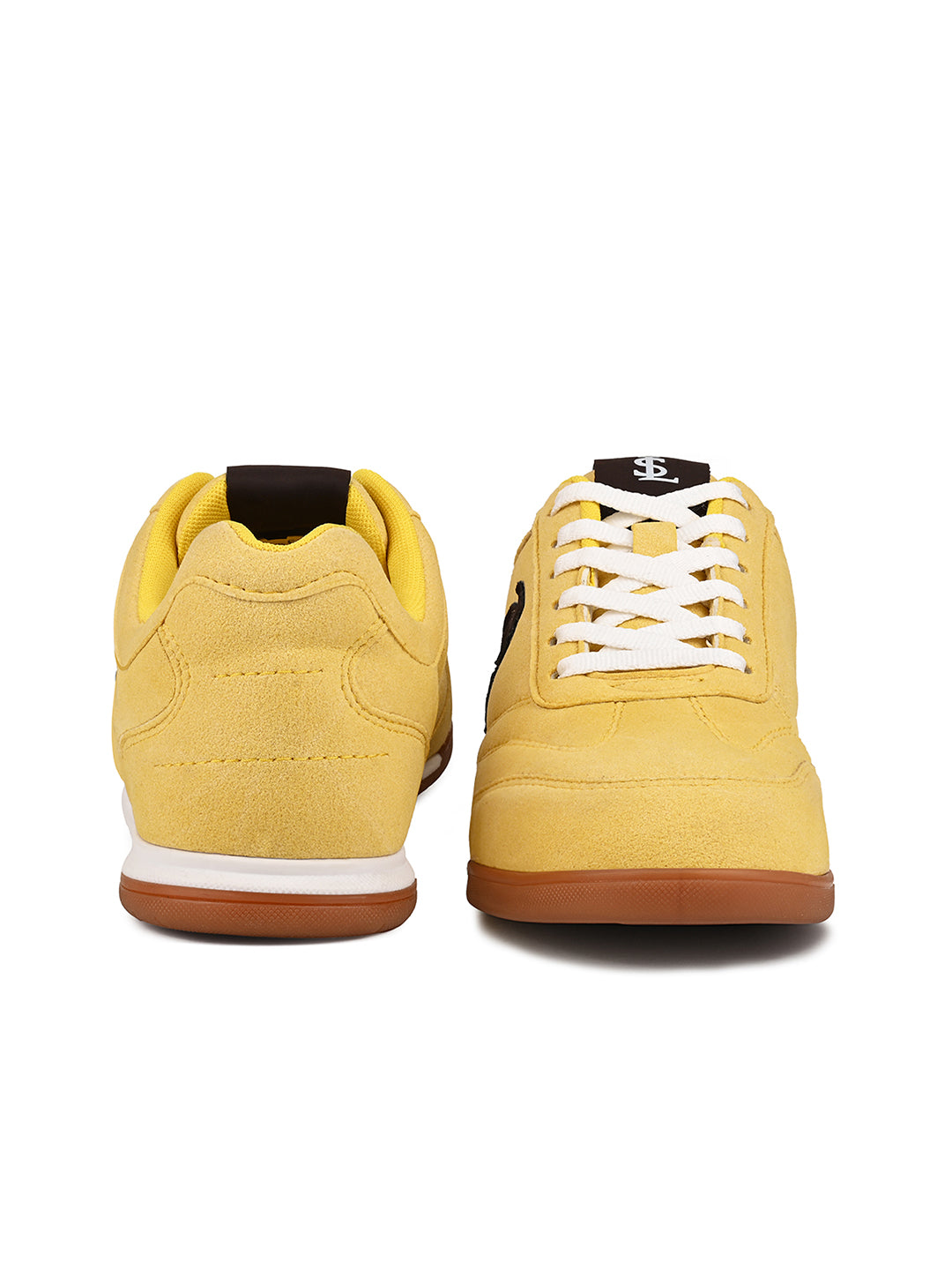 Women's Yellow Lightweight and Comfortable Casual Lace-Up Sneakers