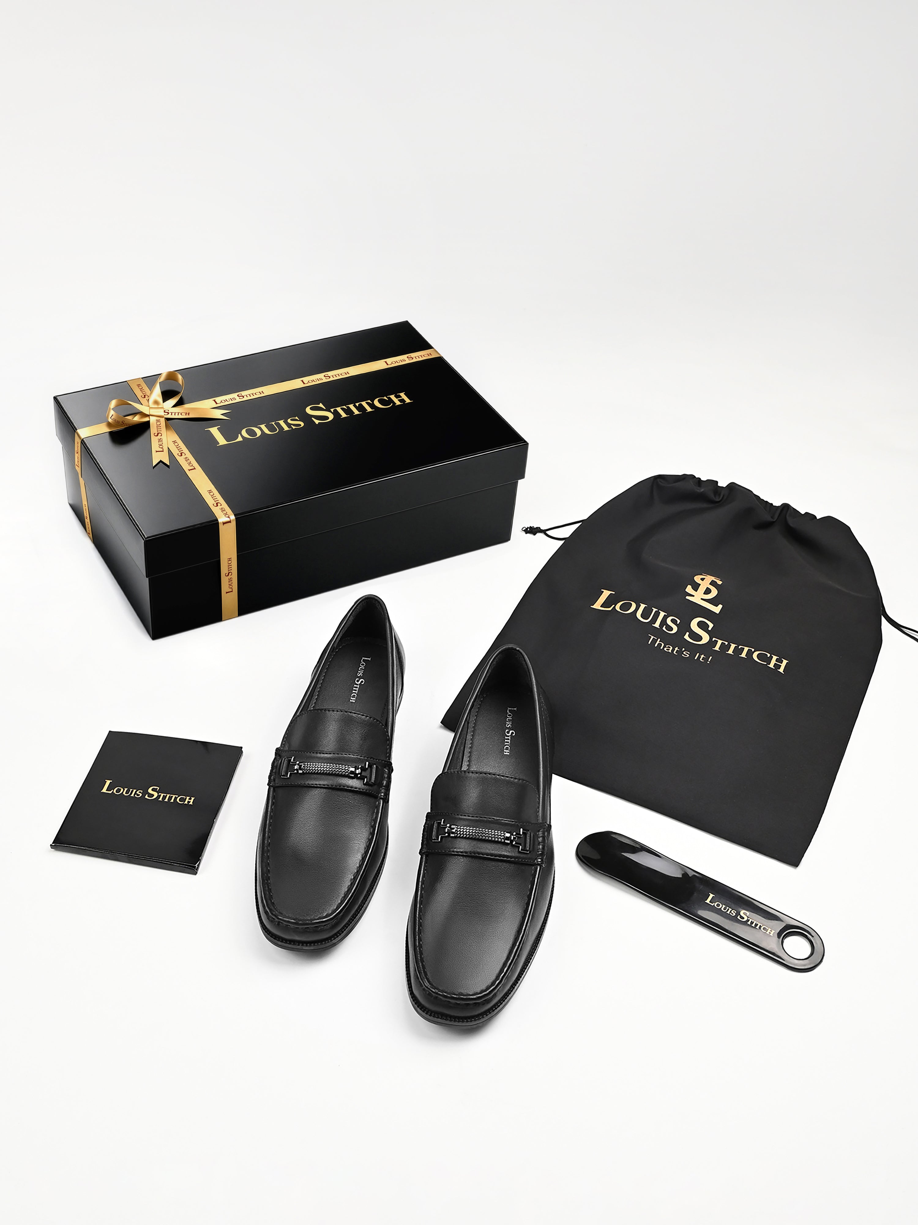 Jet Black Formal Slip-On Driving Loafers
