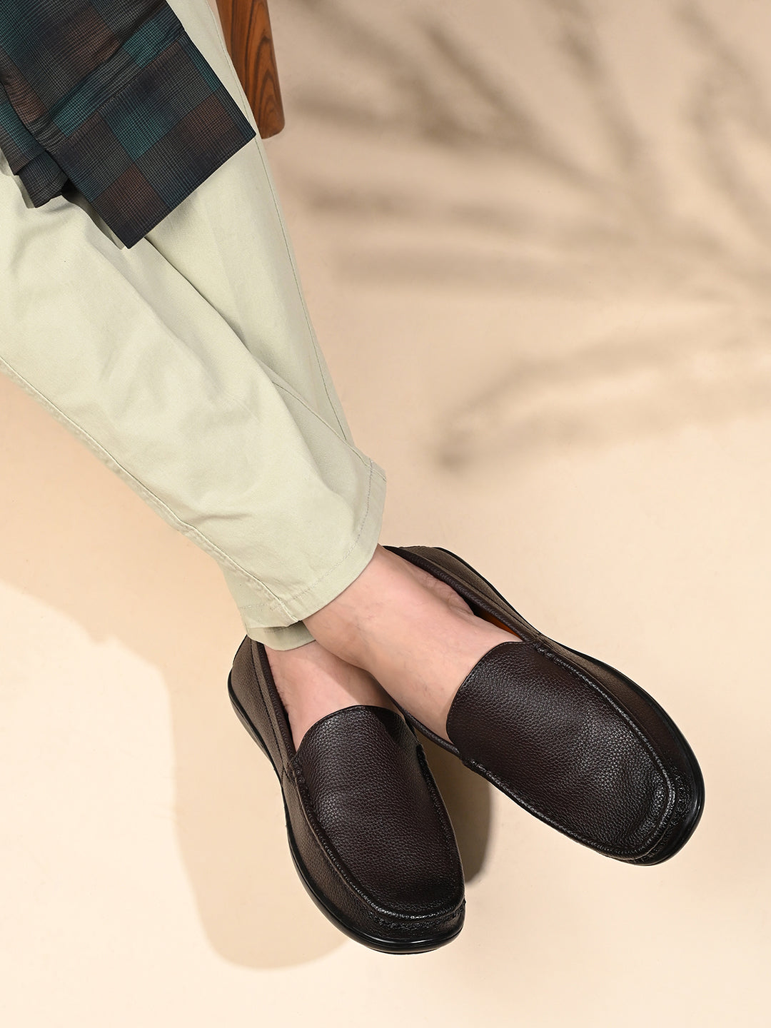 Brunette Brown Ultra Lightweight Slip-On Formal Loafers