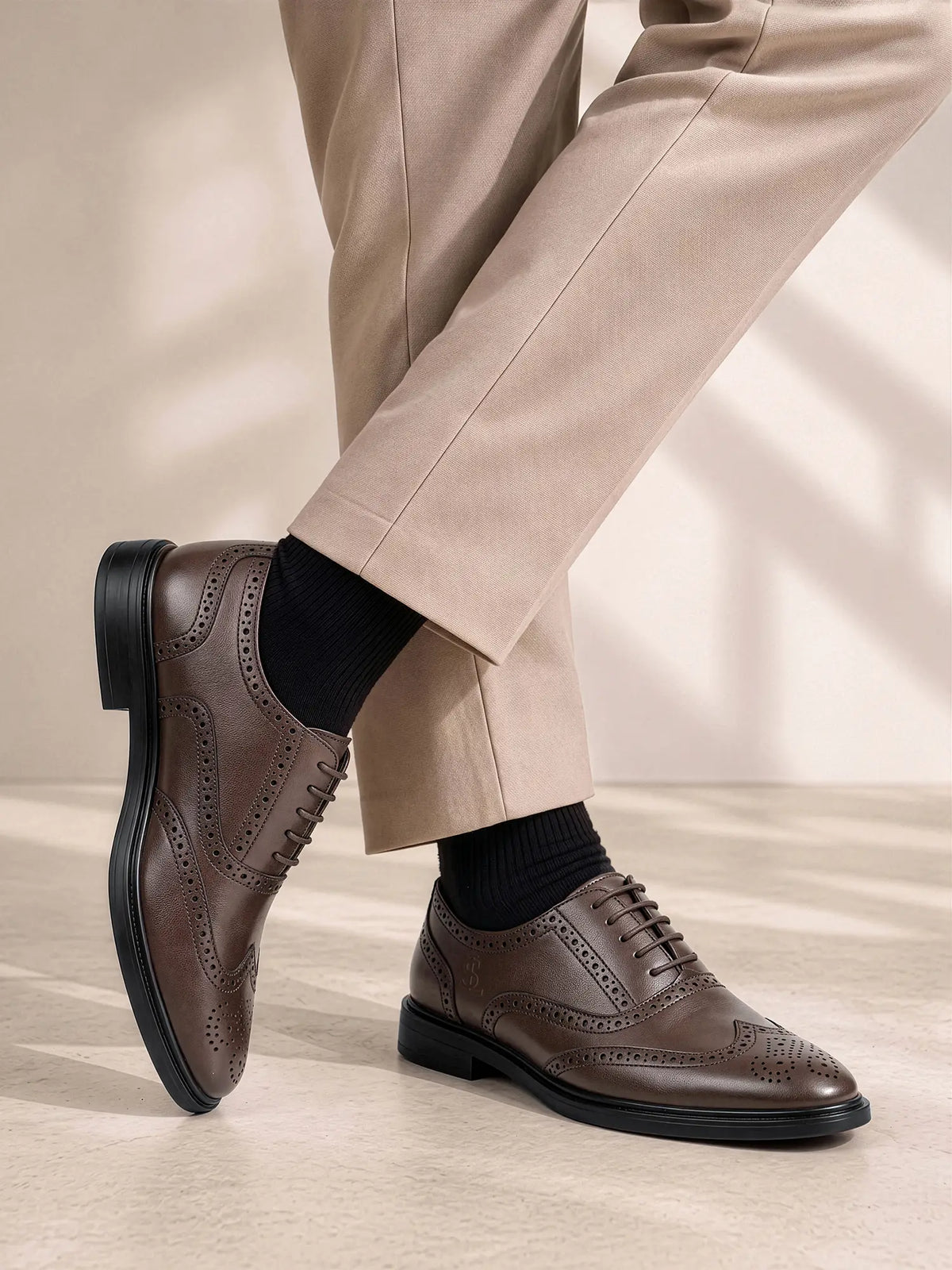 Brunette Brown Formal Brogue Shoes
