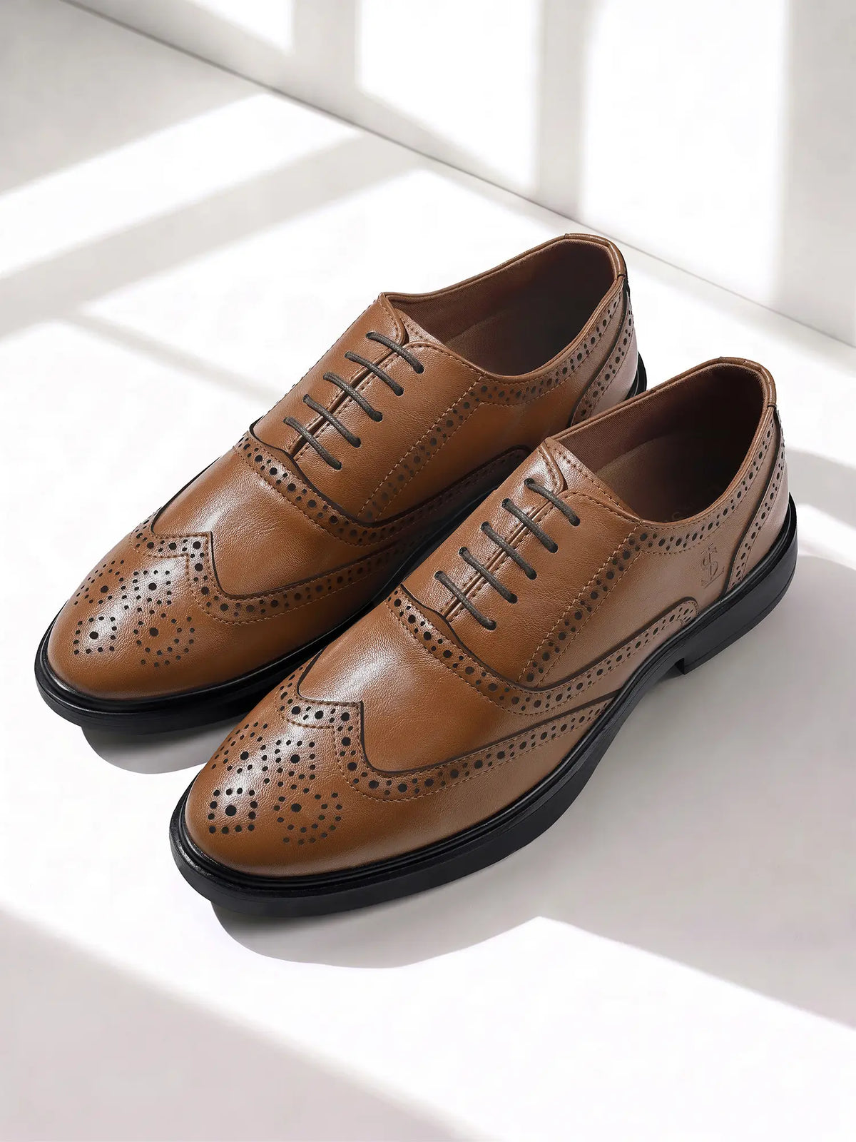 Russet Tan Formal Brogue Shoes