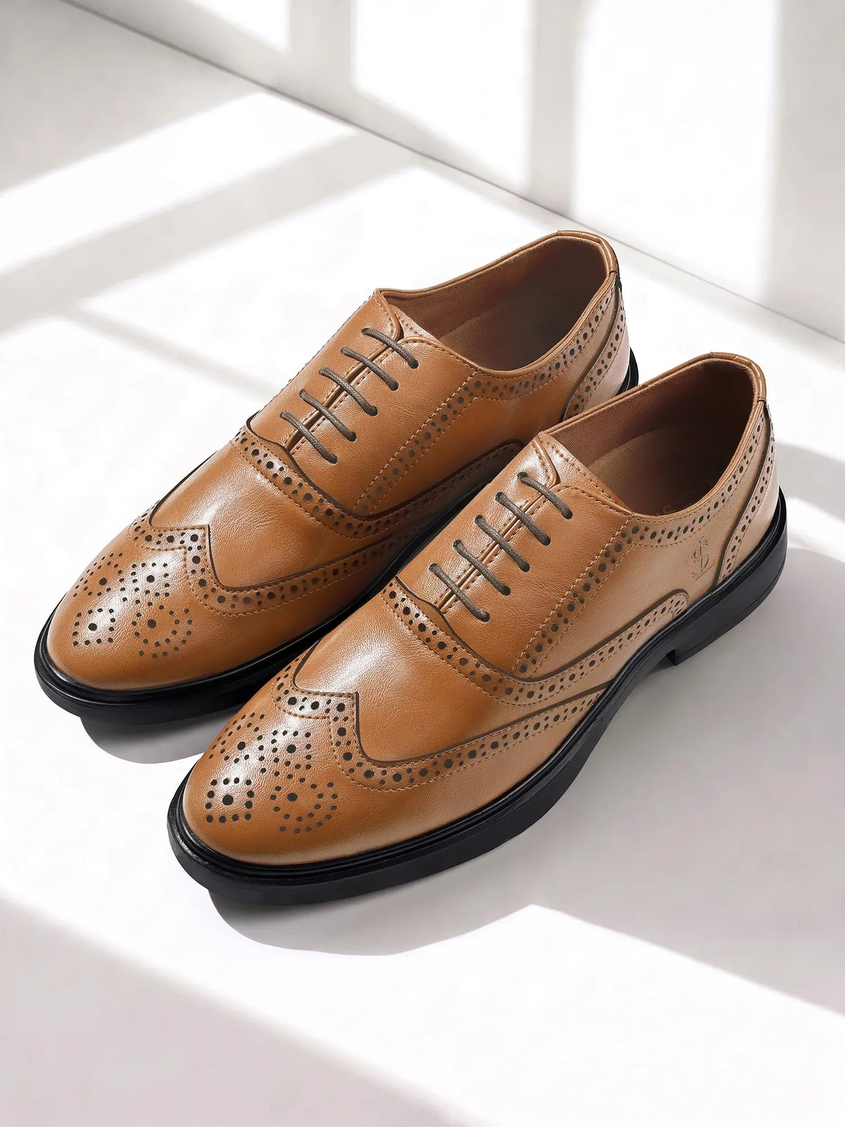 Russet Tan Formal Brogue Shoes