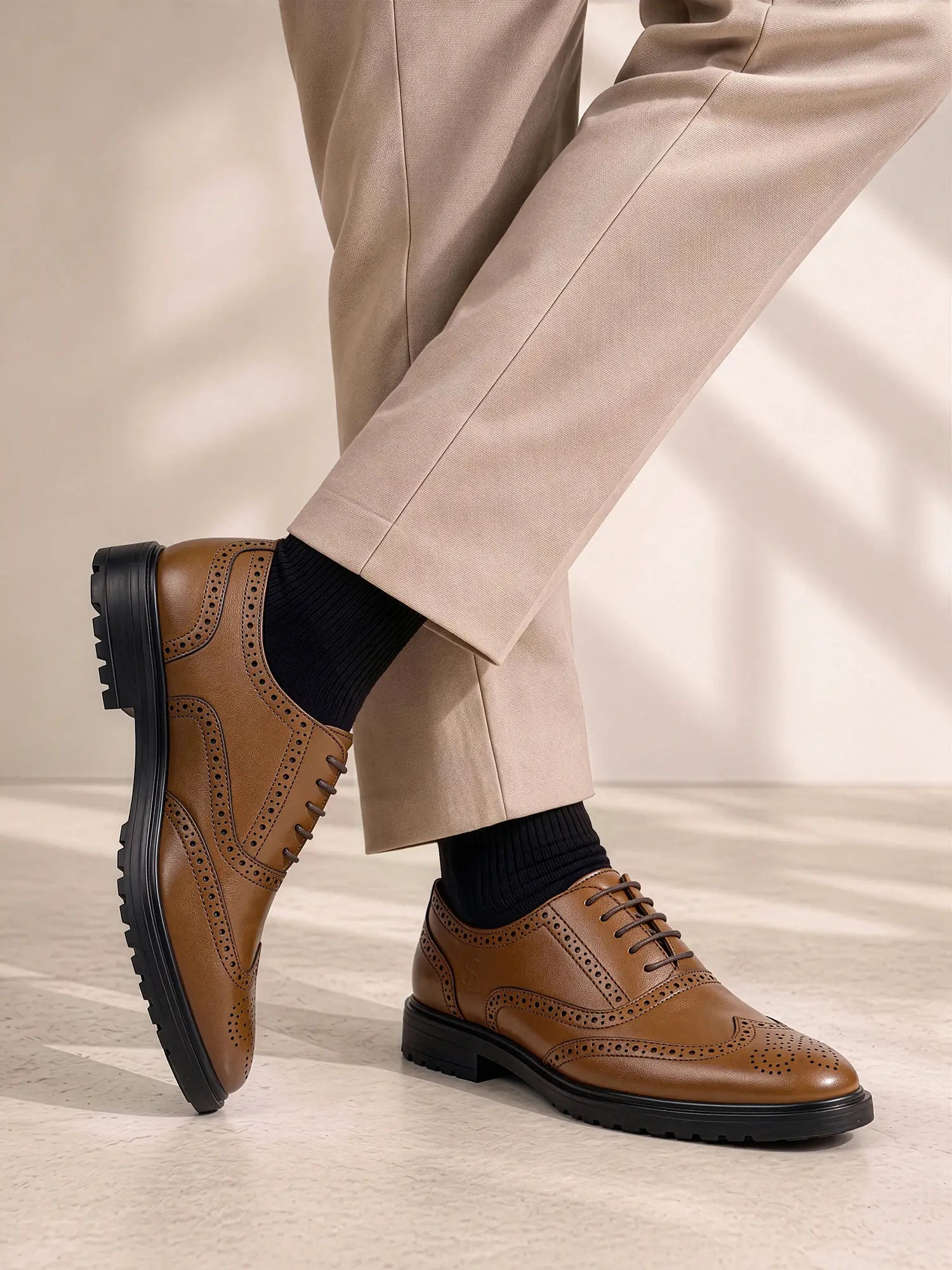 Russet Tan Formal Brogue Shoes