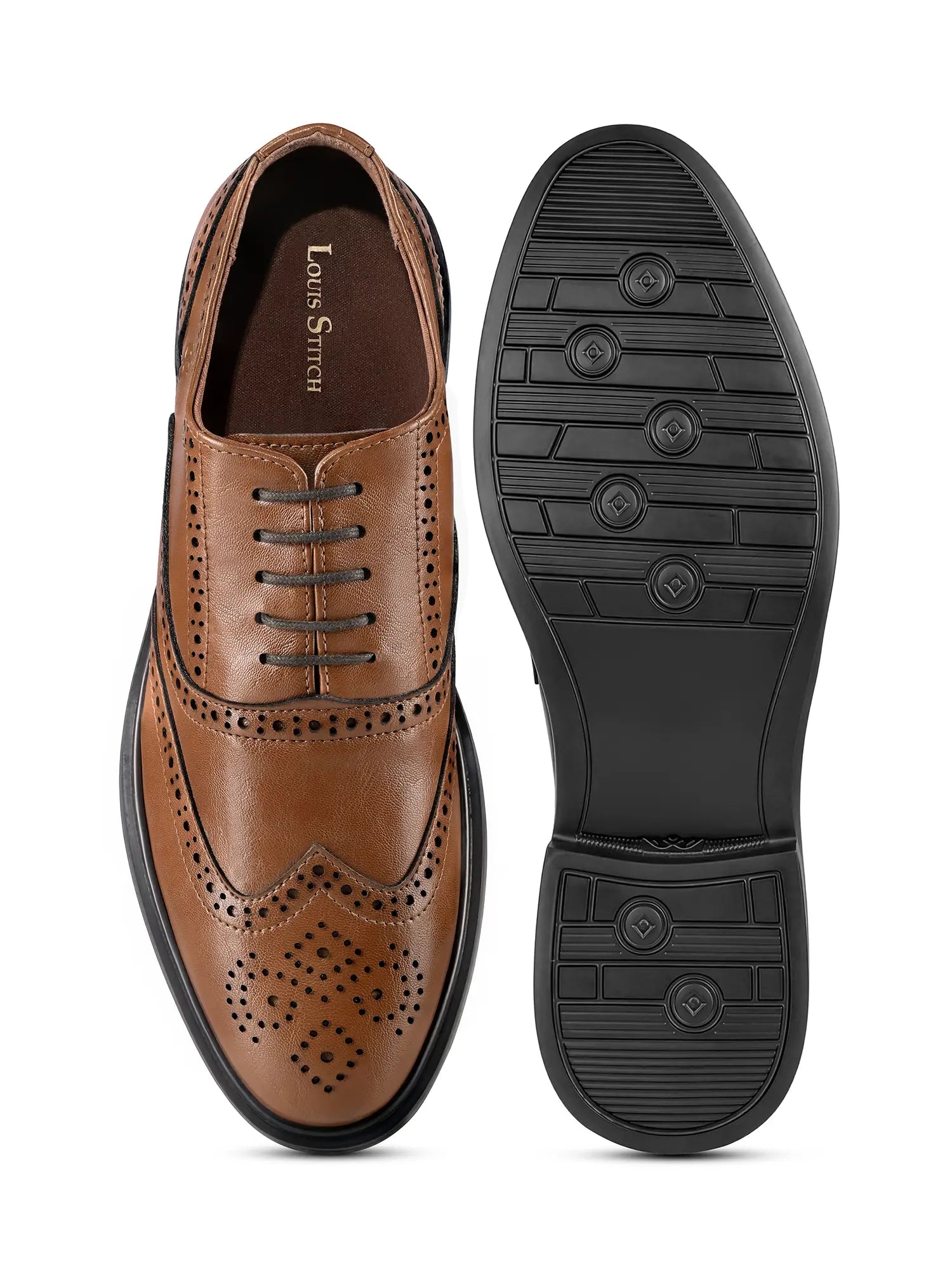 Russet Tan Formal Brogue Shoes