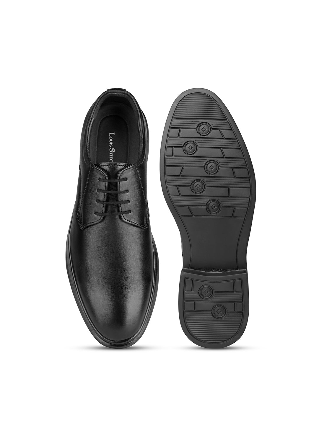 Raven Black Leather Lace-Up Lightweight Formal Derbys