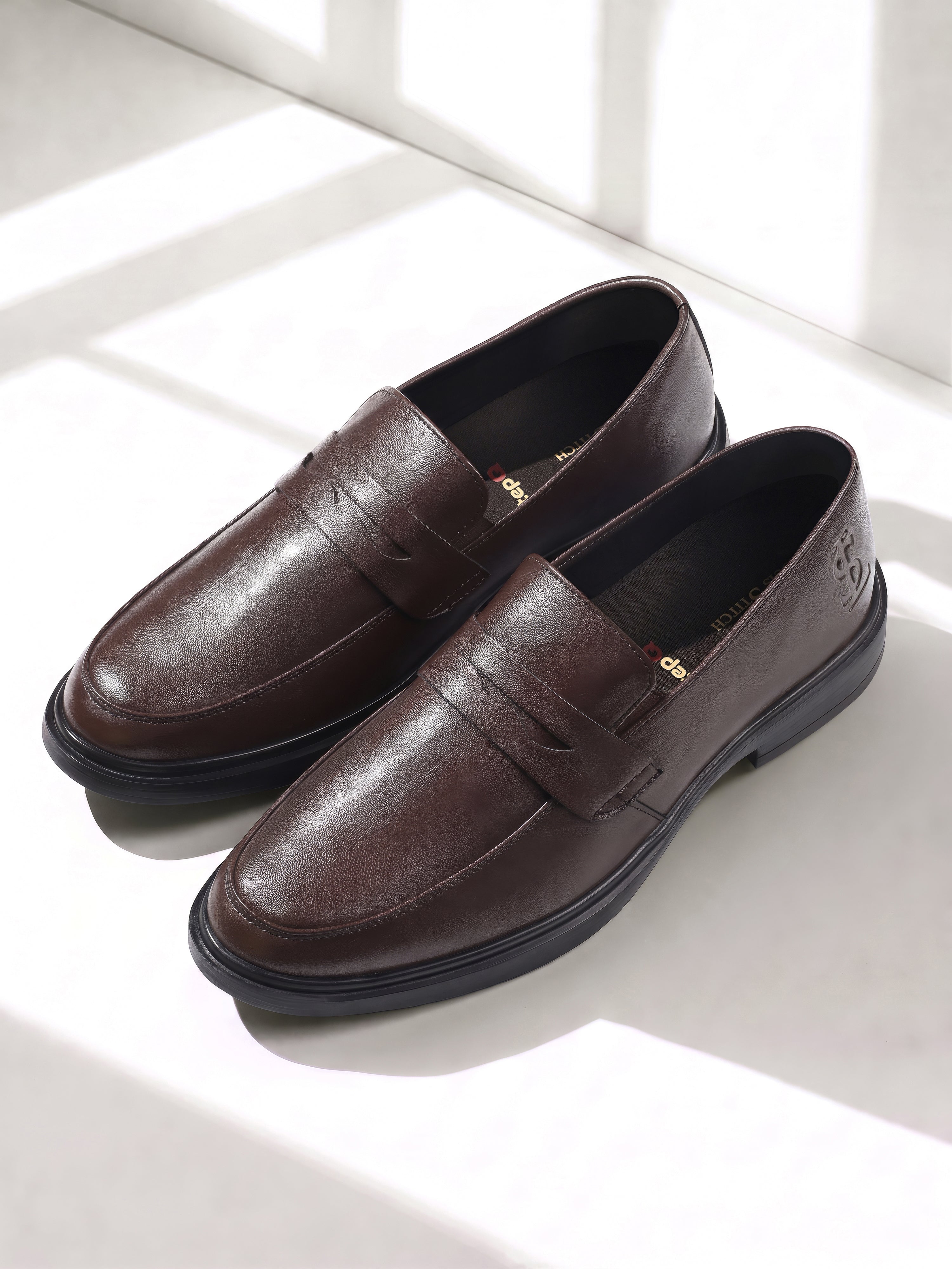 Brunette Brown Comforter Series Formal Slip-On Shoes