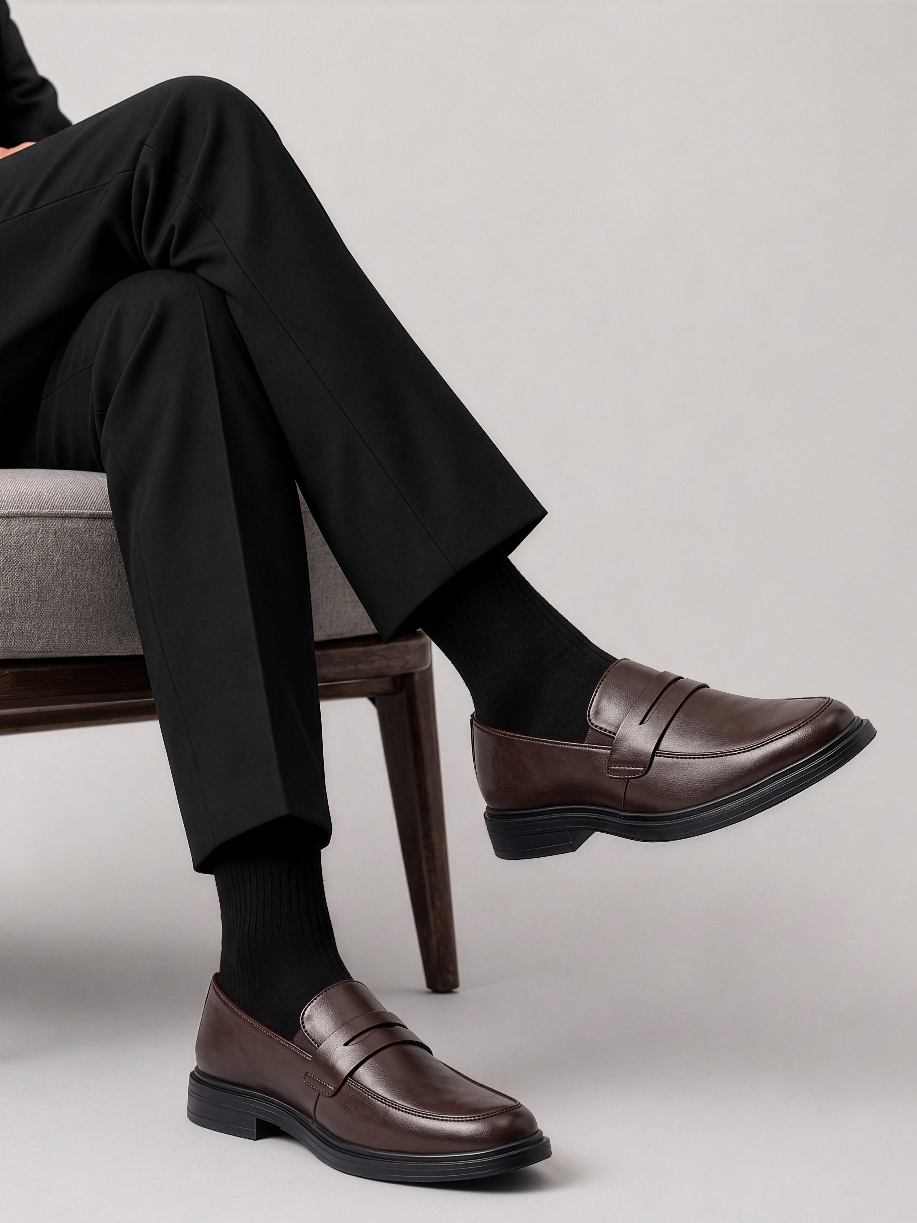 Brunette Brown Comforter Series Formal Slip-On Shoes
