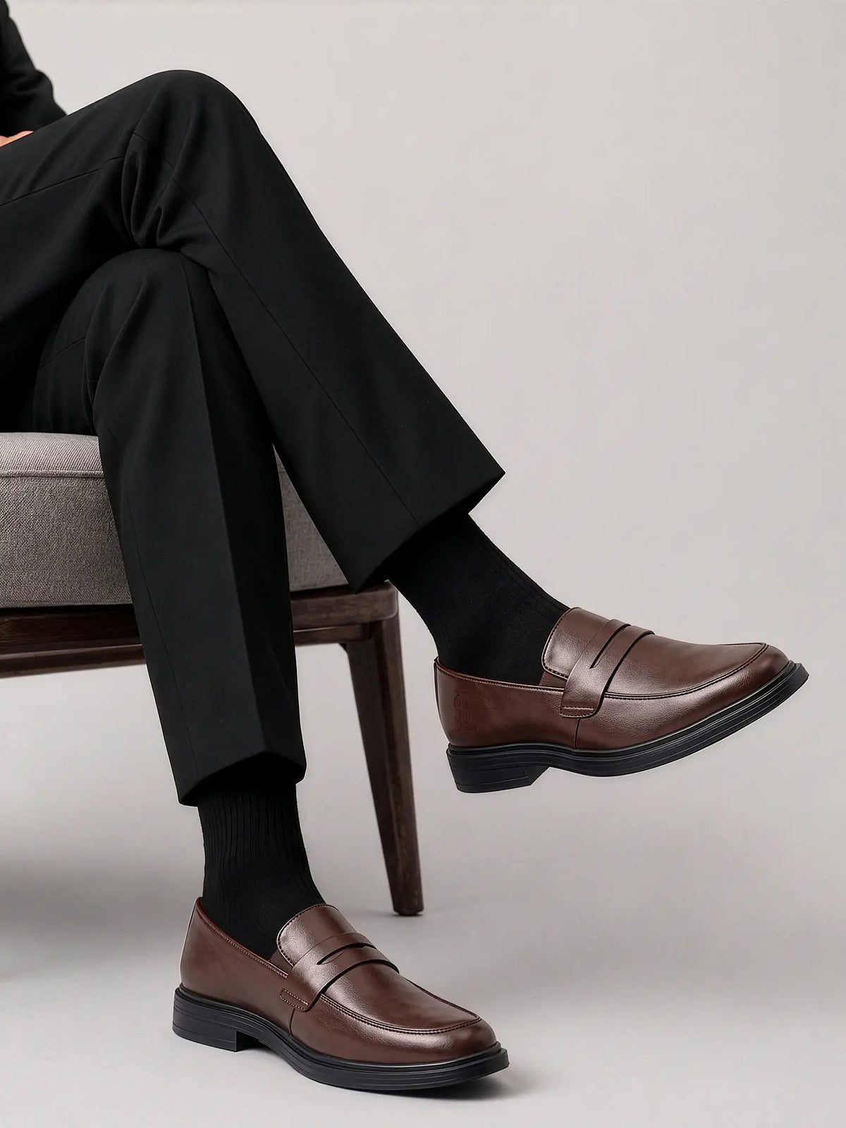 Brunette Brown Comforter Series Formal Slip-On Shoes