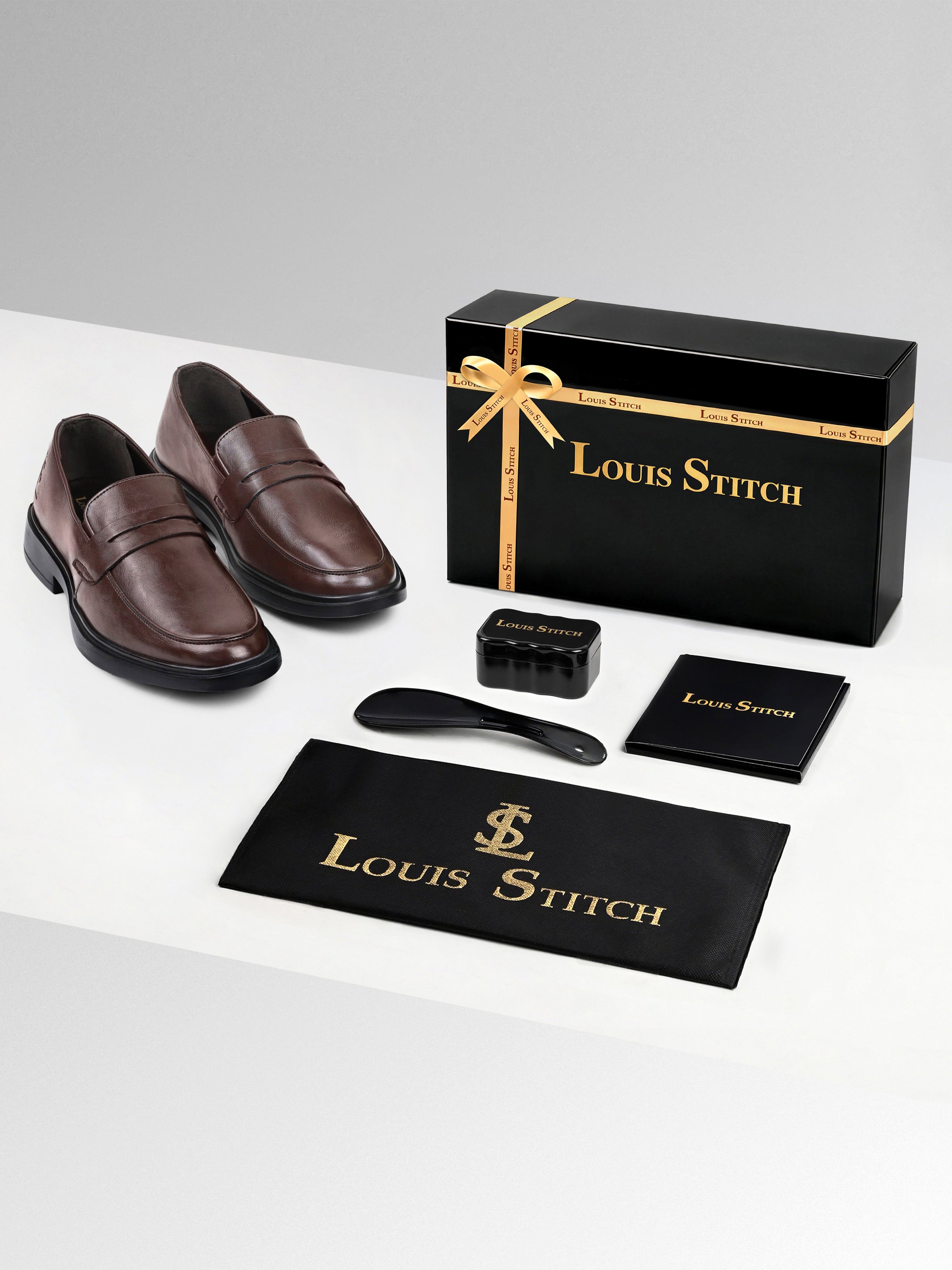 Brunette Brown Comforter Series Formal Slip-On Shoes