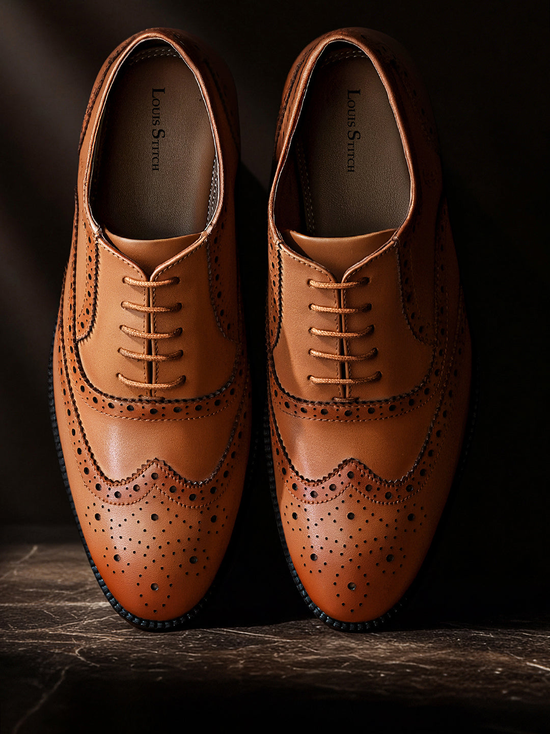 Russet Tan Italian Crust Leather Formal Brogue