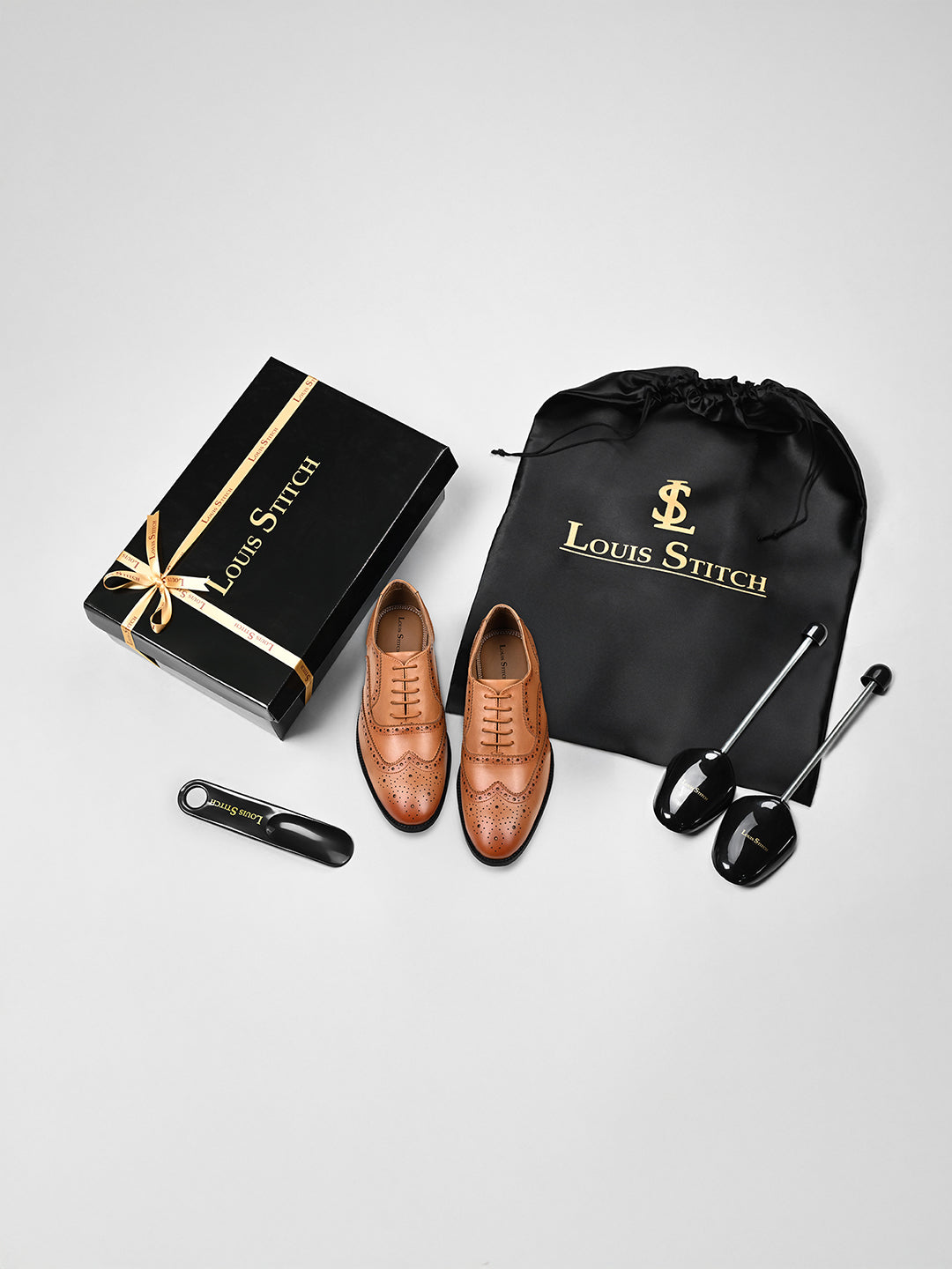 Russet Tan Italian Crust Leather Formal Brogue