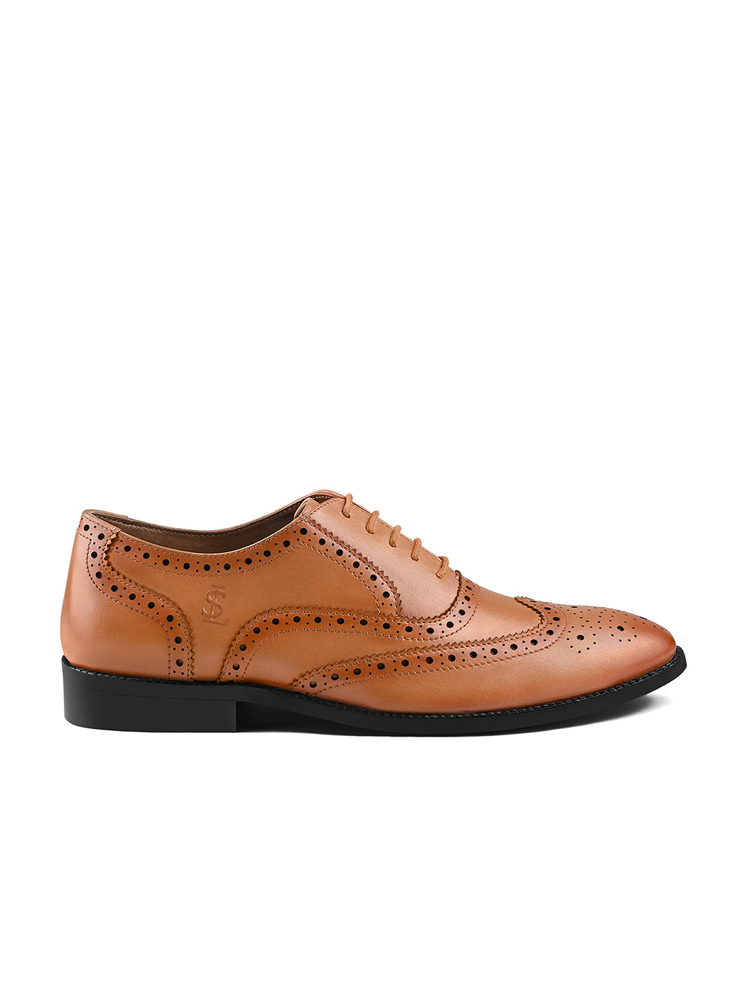 Russet Tan Italian Crust Leather Formal Brogue