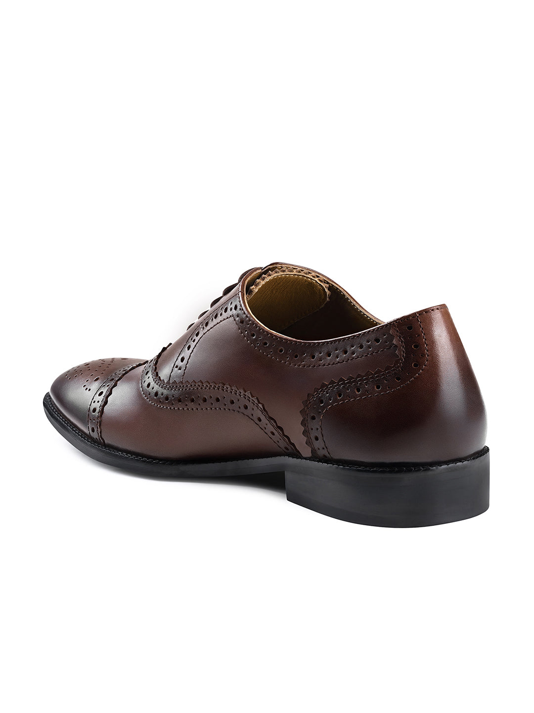 Brunette Brown Italian Crust Leather Formal Oxford