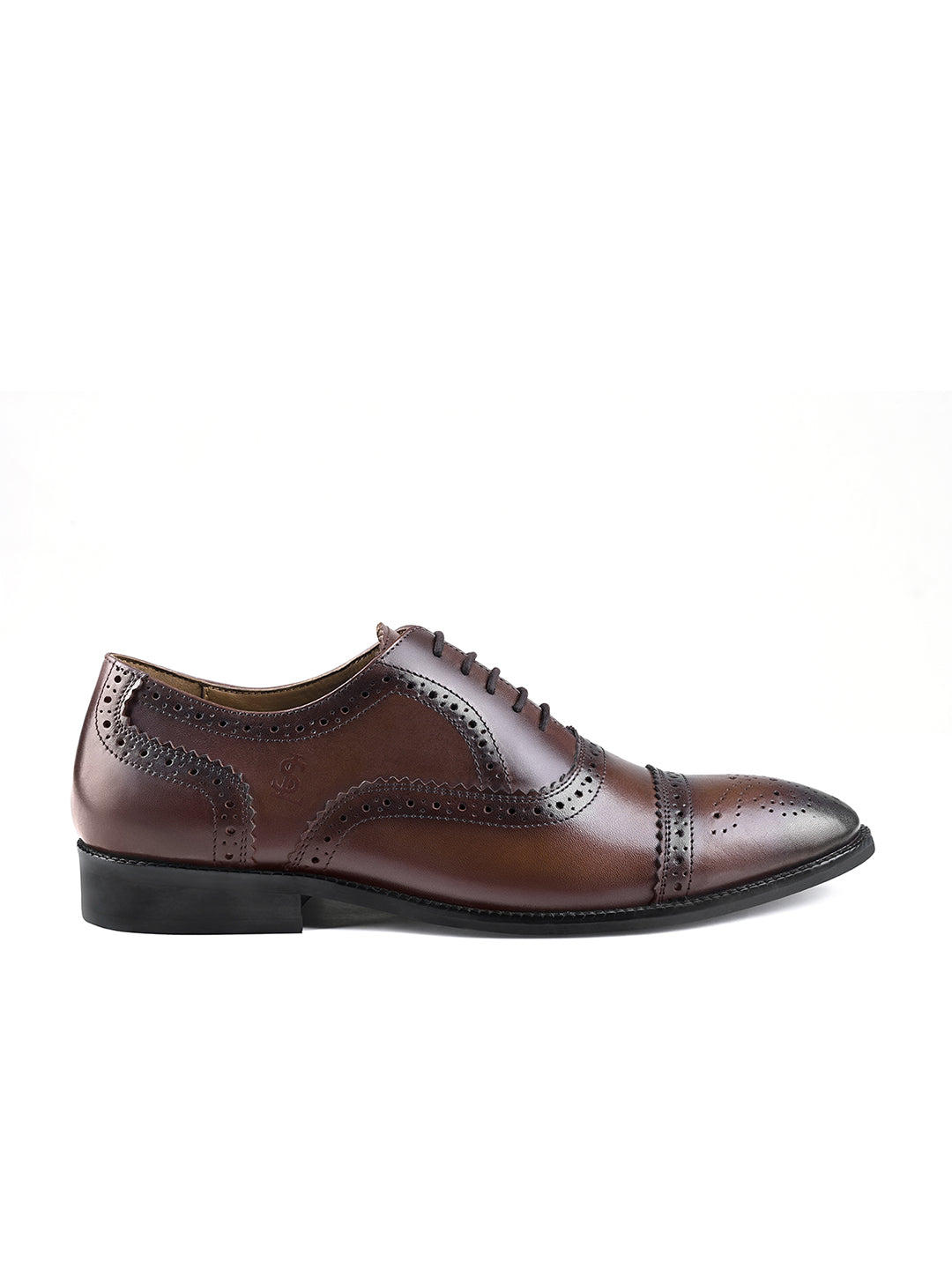 Brunette Brown Italian Crust Leather Formal Oxford
