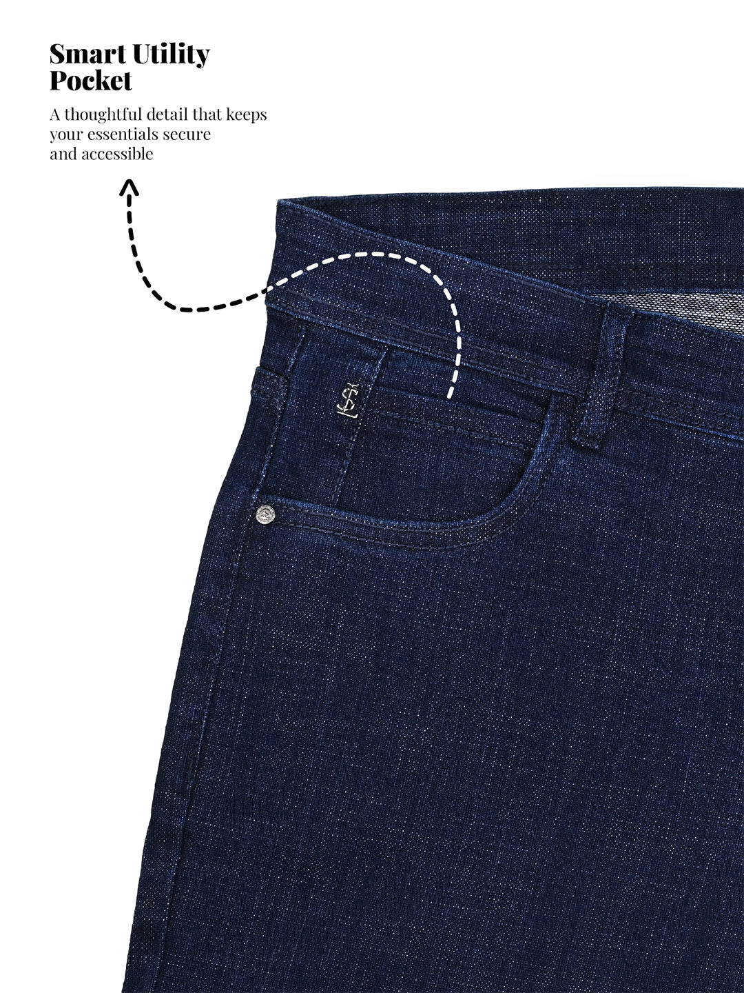 Men's Signature Raw Navy Slim Fit Mid Rise Jeans