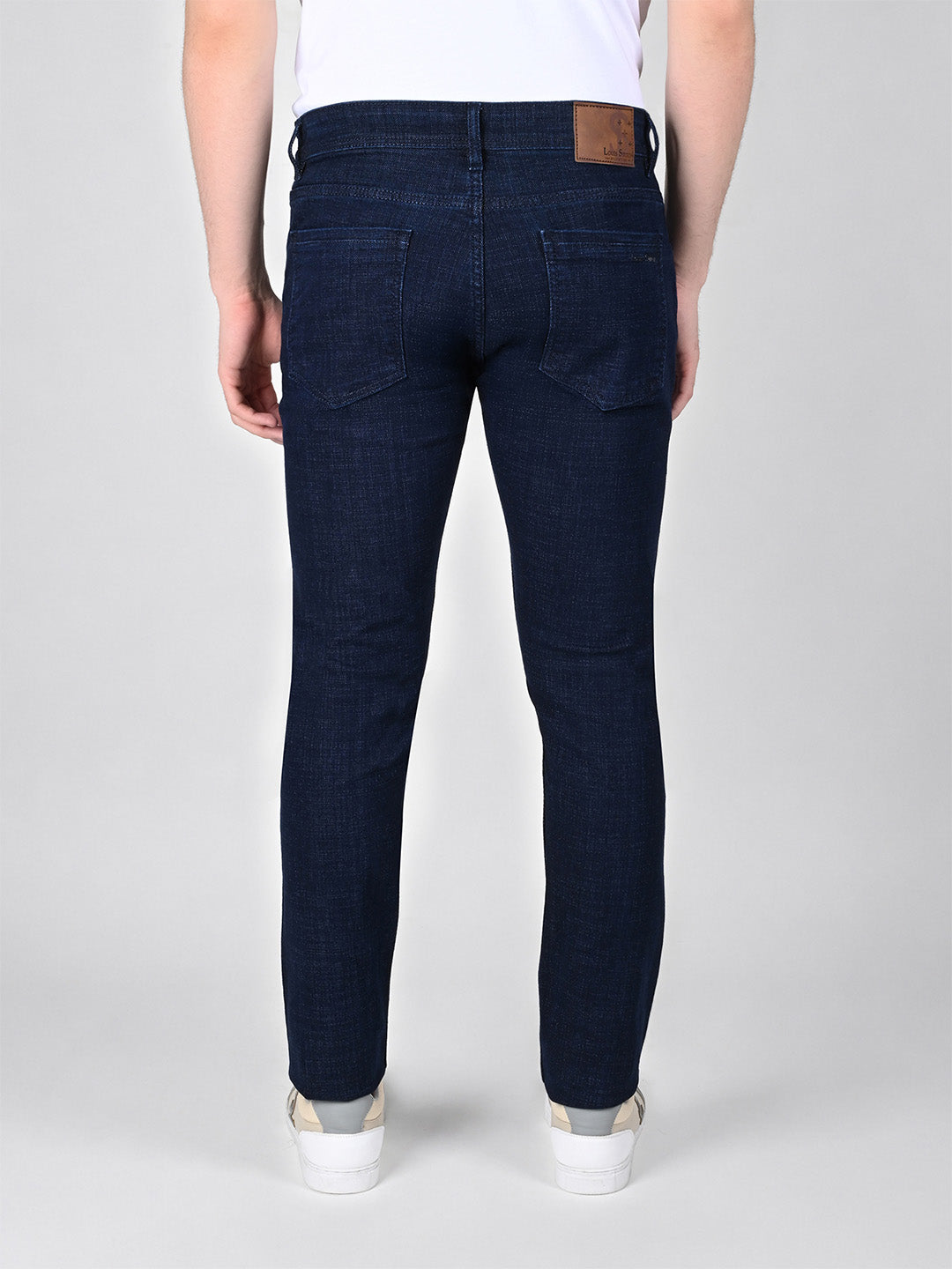 Men's Signature Raw Navy Slim Fit Mid Rise Jeans
