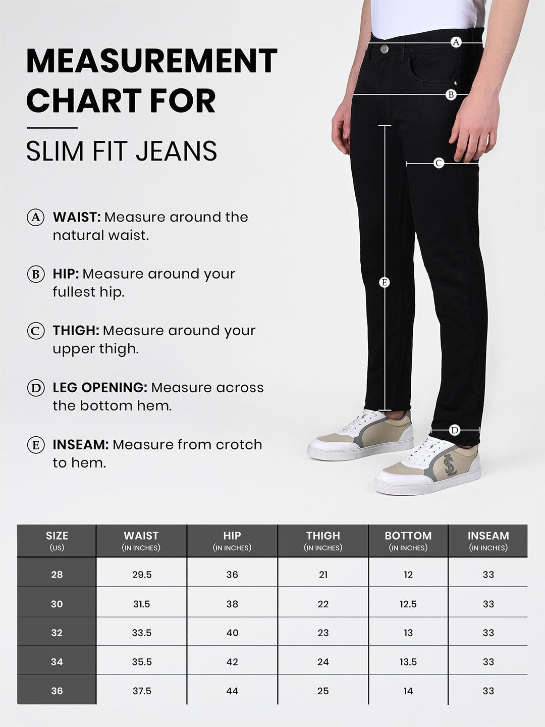 Signature Men's Black Slim Fit Mid Rise Jeans