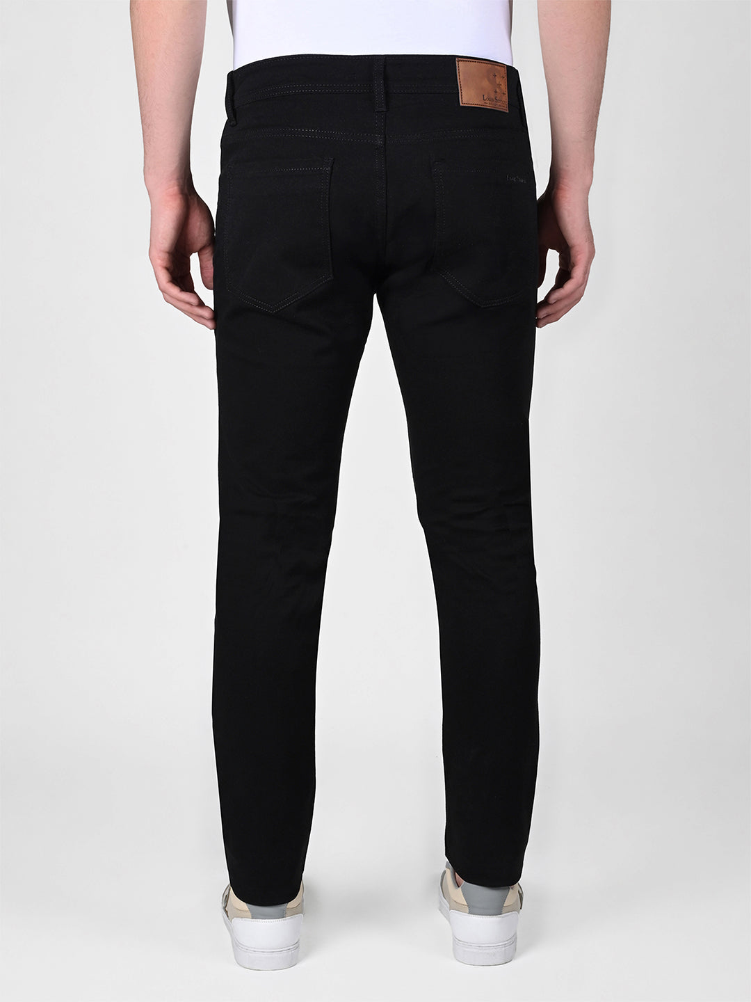 Signature Men's Black Slim Fit Mid Rise Jeans