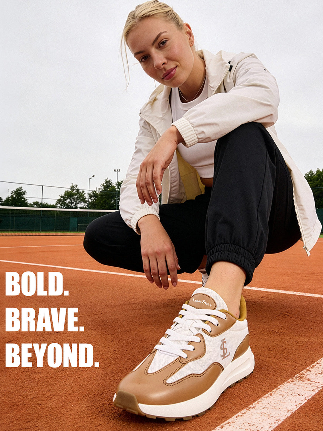 Latte Tan Lightweight Athleisure Sport Shoes