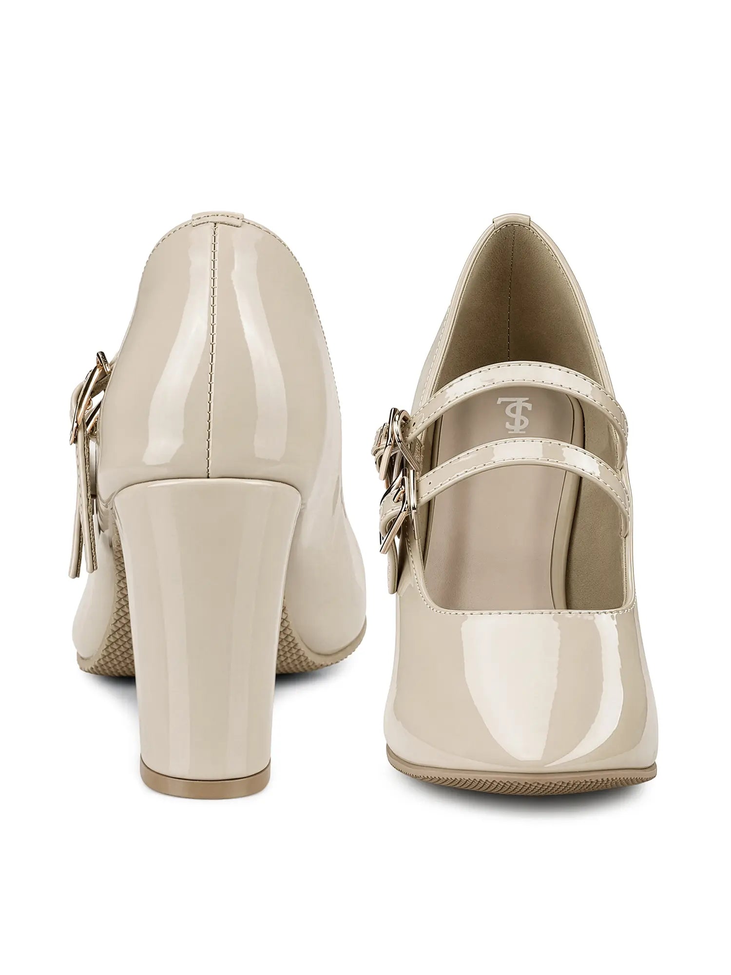 Women's Nude Luxury Comfort Block Heel Sandals
